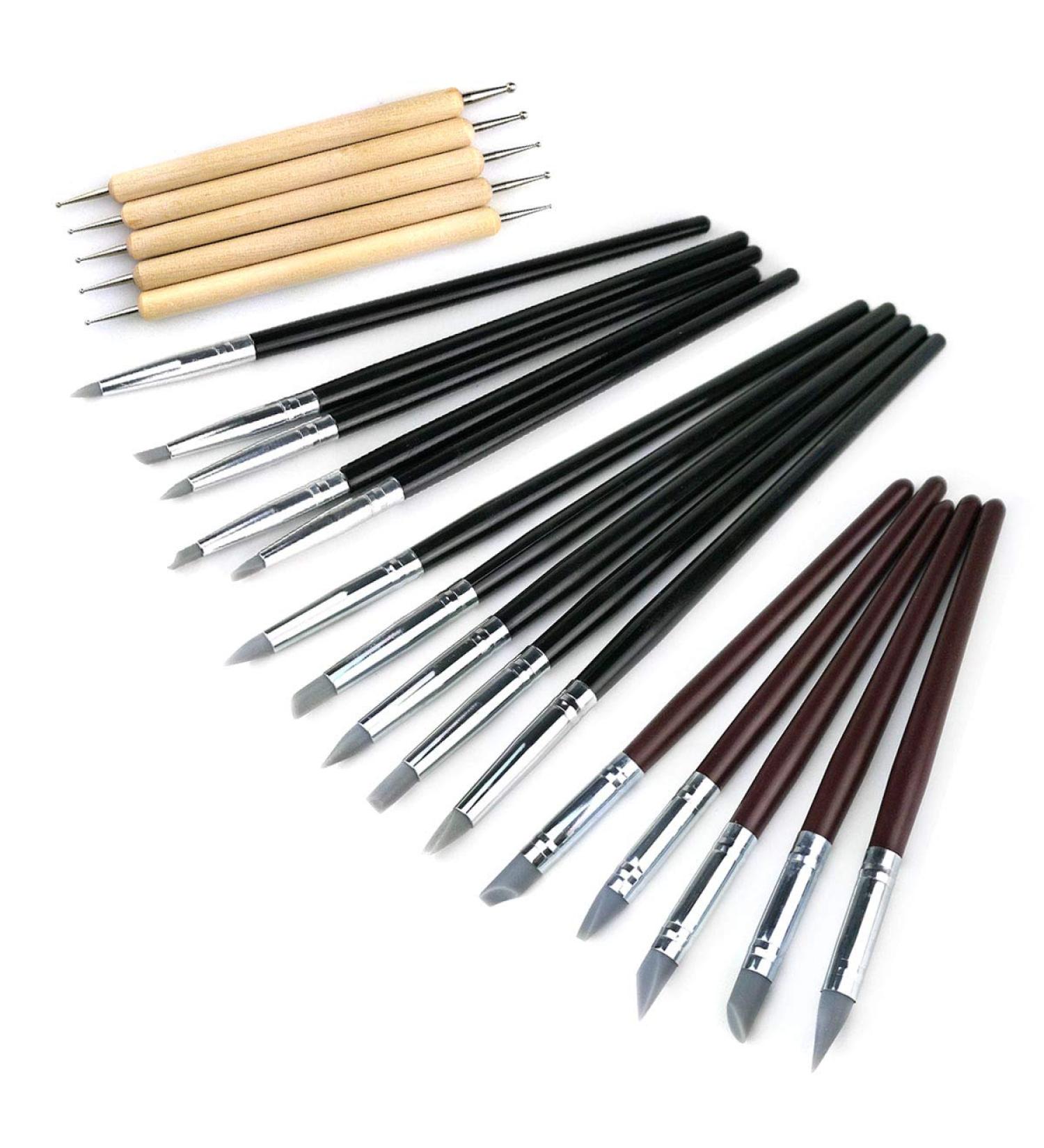 Hamineler 20Pcs Silicone Clay Sculpting Tools - Modeling Dotting & Carving Set - Buy Online on GoSupps.com