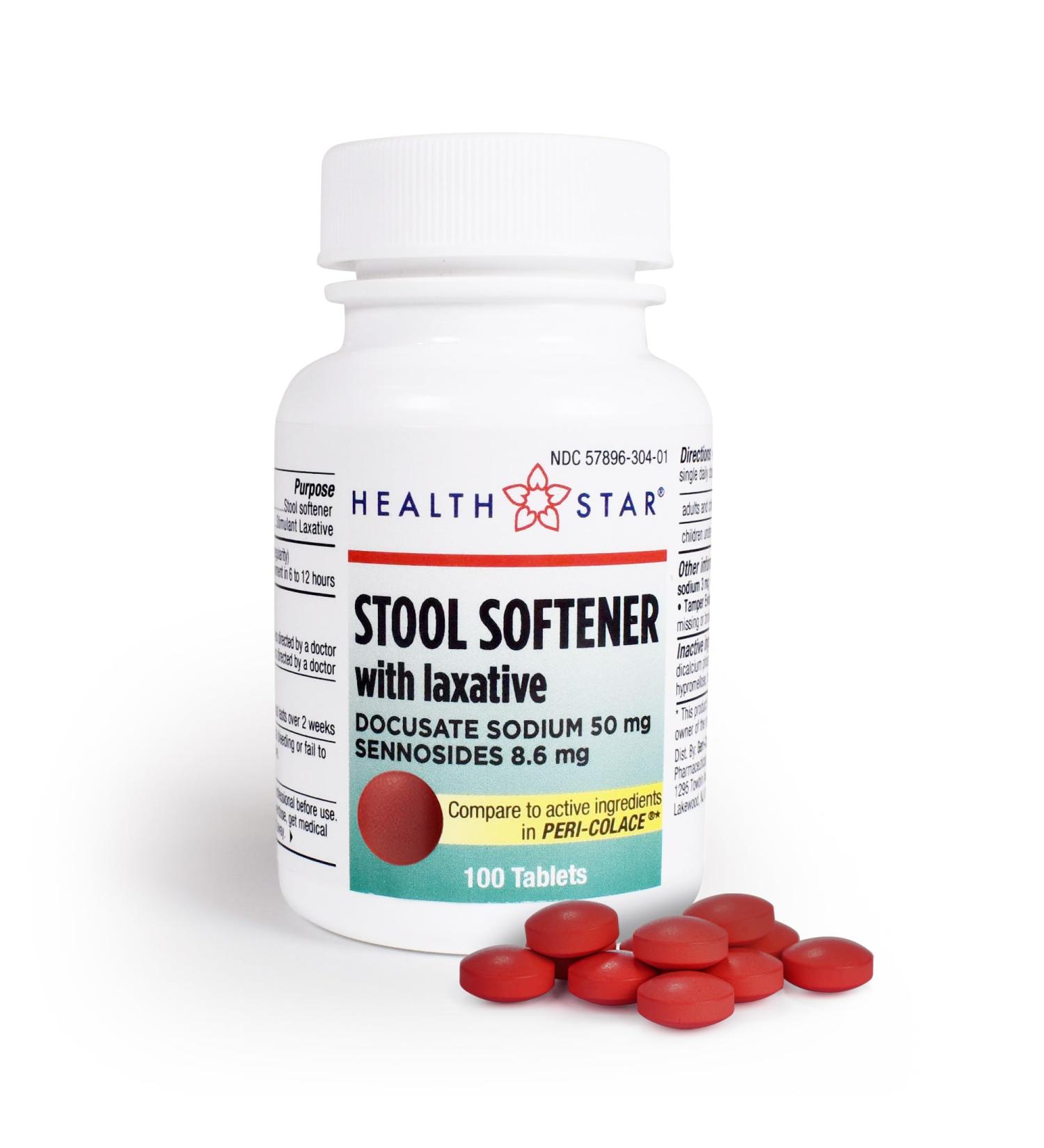 GeriCare Senna Plus Laxative Tablets - Natural Constipation Relief | 50mg Stimulant & 8.6mg Stool Softener | Gentle Bowel Movement Support - Buy Online on GoSupps.com