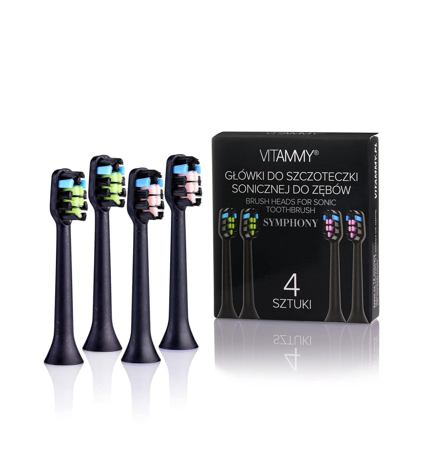 Brush head VITAMMY Symphony 4 pieces / black
