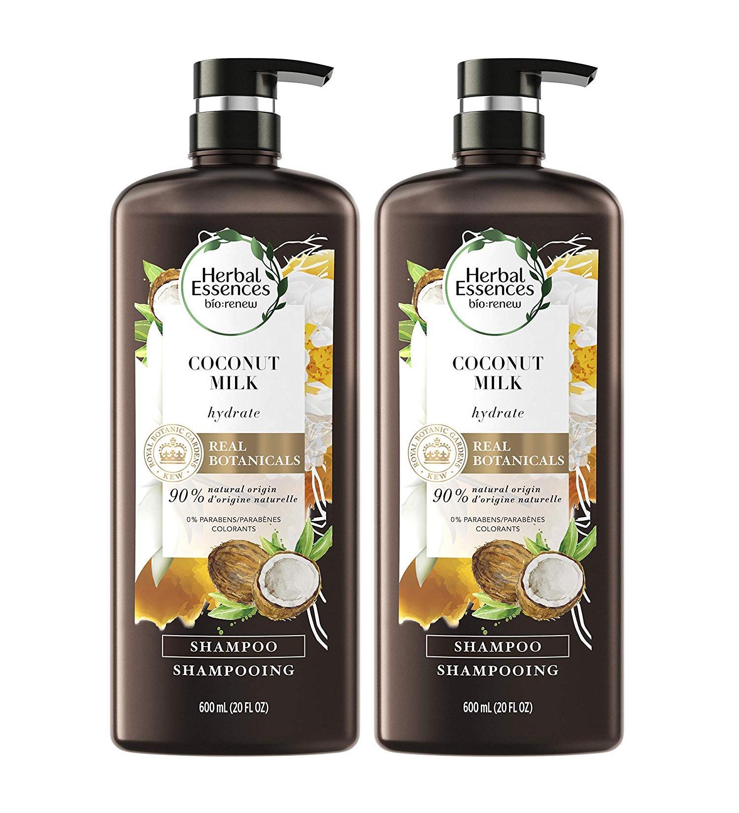 Herbal Essences Shampoo With Natural Source Ingredients Color Safe BioRenew Coconut Milk 20 fl oz Twin Pack