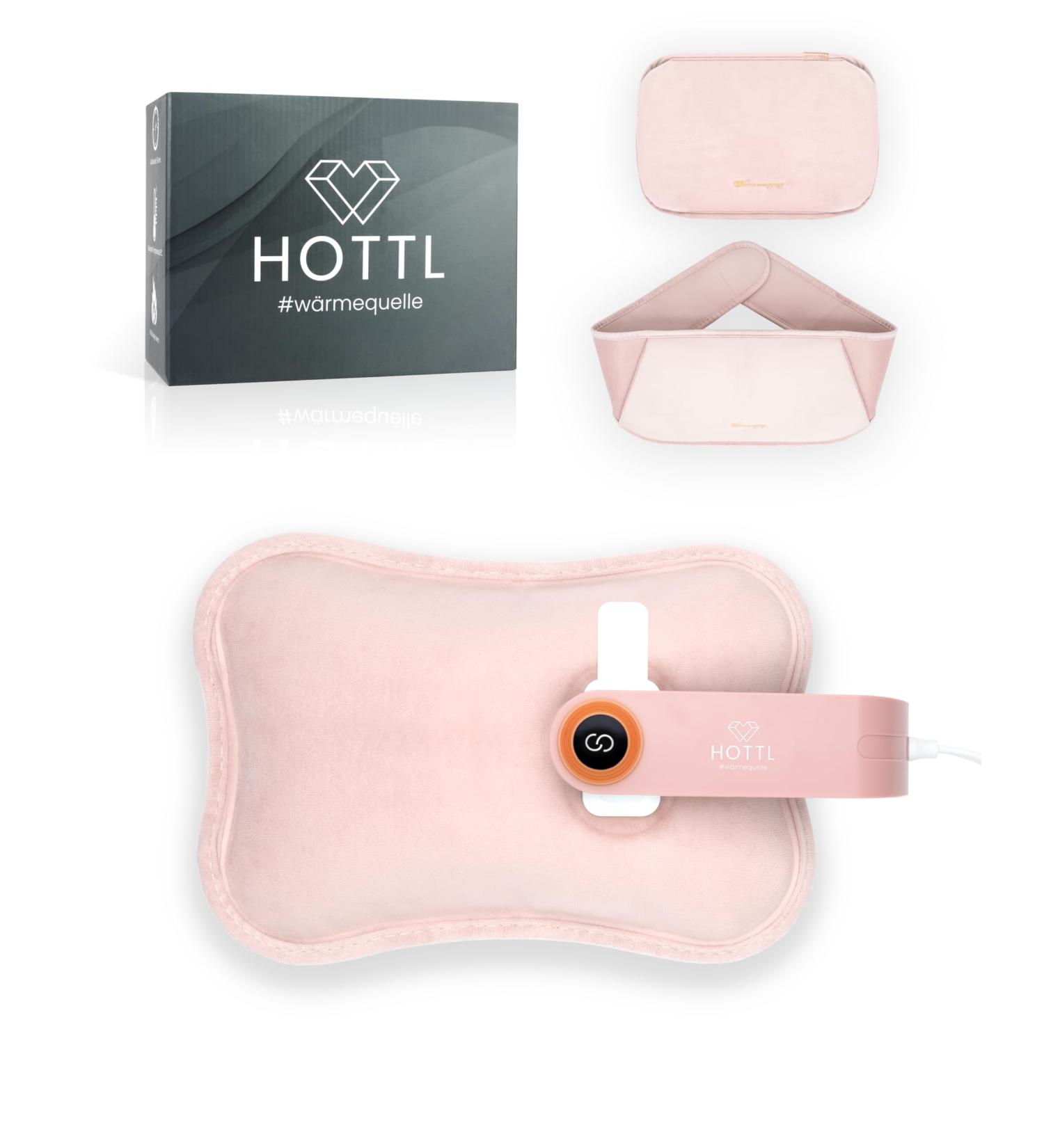 Buy Hottl Electric Heat Bottle - 120cm Waterproof Handwash Heating Pillow for Sport & Wellness - No Hot Water Needed (Pink) - Buy Online on GoSupps.com