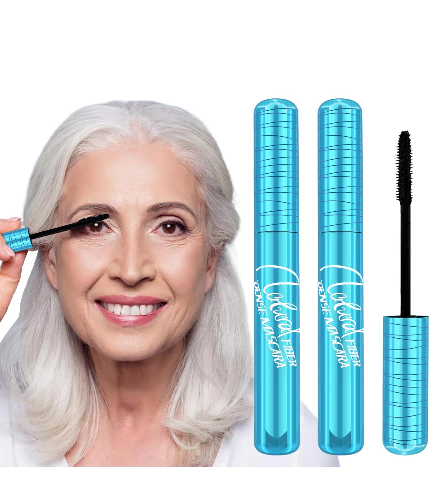 Mascara for Older Women 60 Plus Waterproof Lengthening Mascara for Seniors with Thinning Lashes Prime Mascara Black Volume and Length Long Stay Tubing Hypoallergenic Mascara for Sensitive Eyes-2pc Black (2pcs) - Buy Online on GoSupps.com