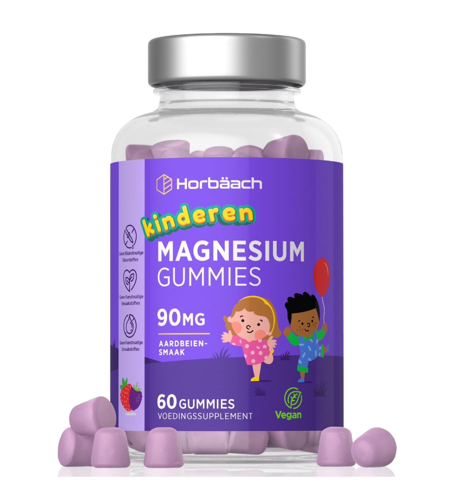 Horbaach Magnesium Citrate Gummies Kids with Vitamin C 60 Vegan Gummies 2 Month Supply Alternative to Capsules and Tablets Horbach - Buy Online on GoSupps.com