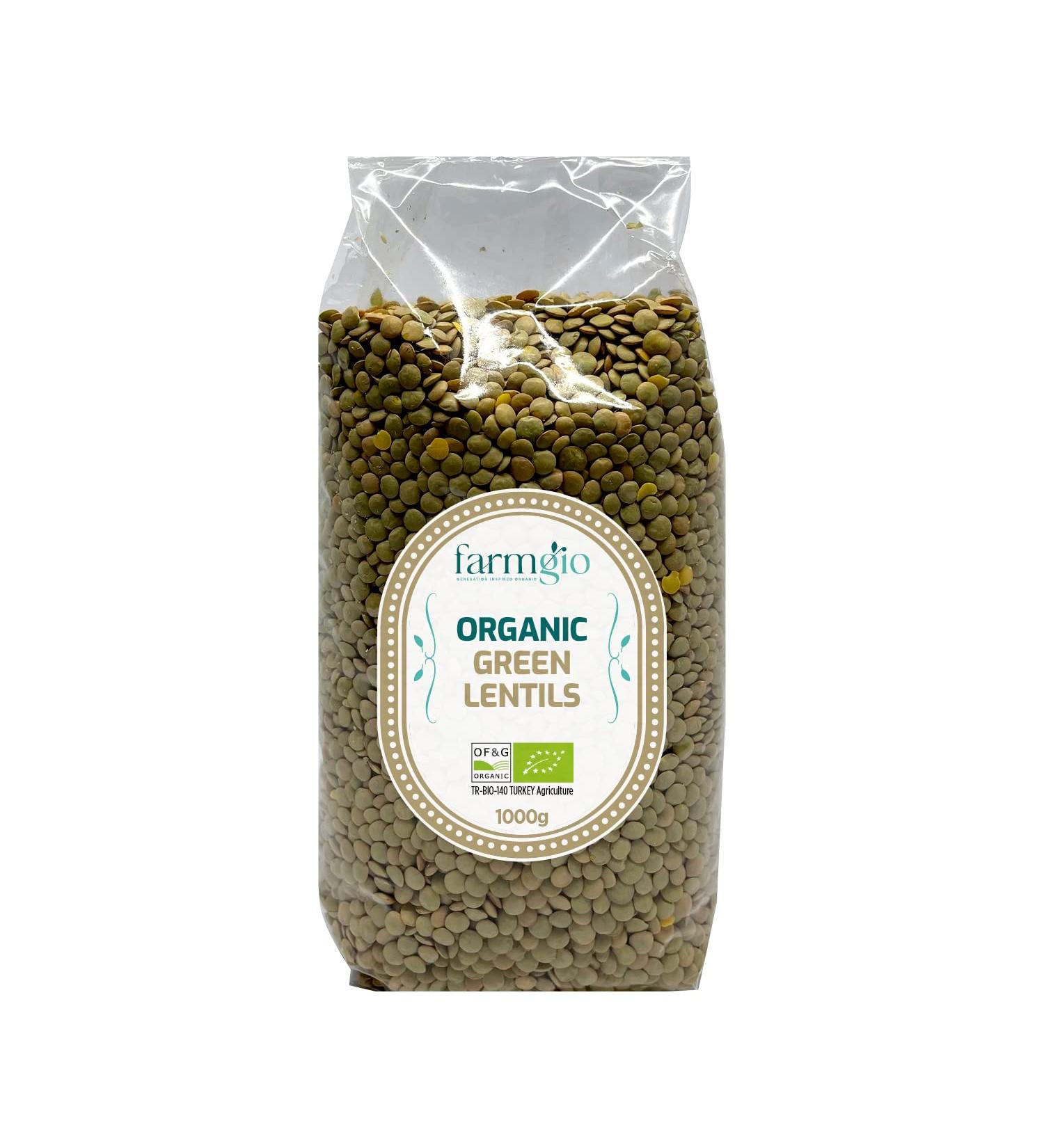 Farmgio Organic Split Green Lentil (1 kg) | Vegetarians & Vegans | Certified Organic Agriculture | Zero Preservatives or Additives!  - Buy Online on GoSupps.com