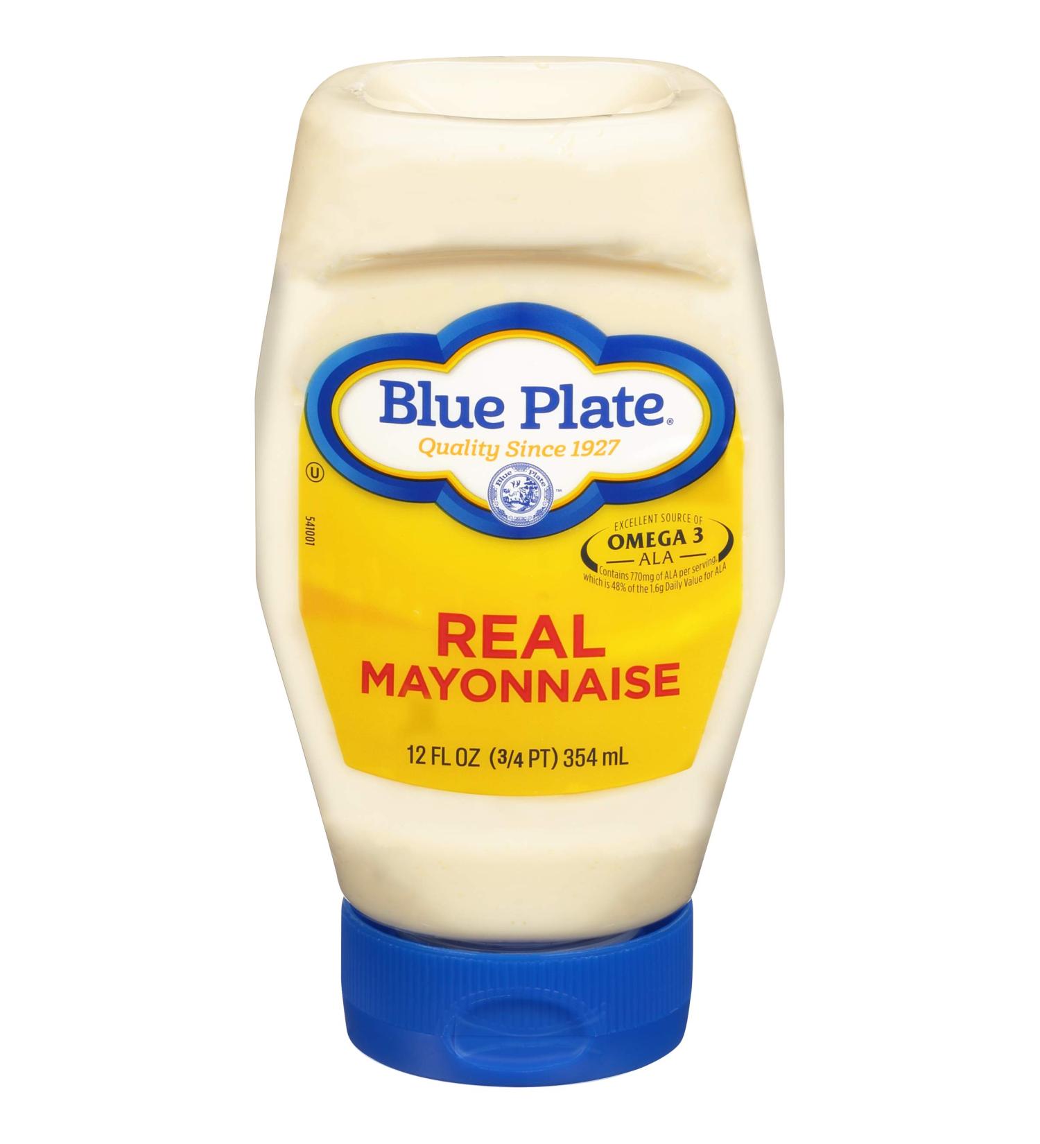 Blue Plate Real Mayonnaise 12oz Squeeze Bottle - 6 Pack | Rich and Creamy Real Mayonnaise - Buy Online on GoSupps.com