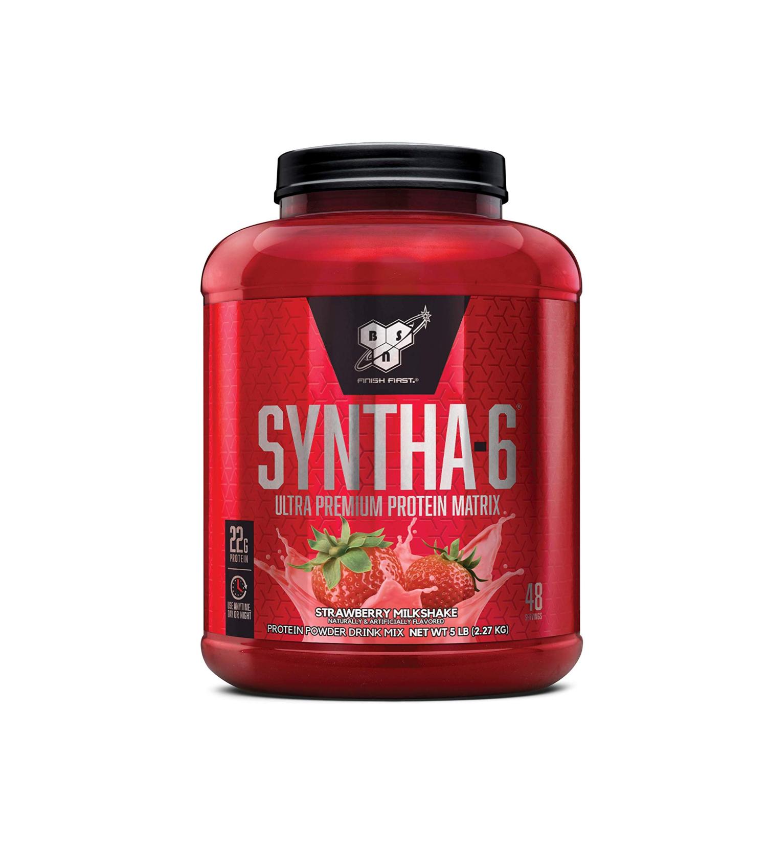 BSN SYNTHA-6 Protein Powder Strawberry Milkshake 5.0 Pound