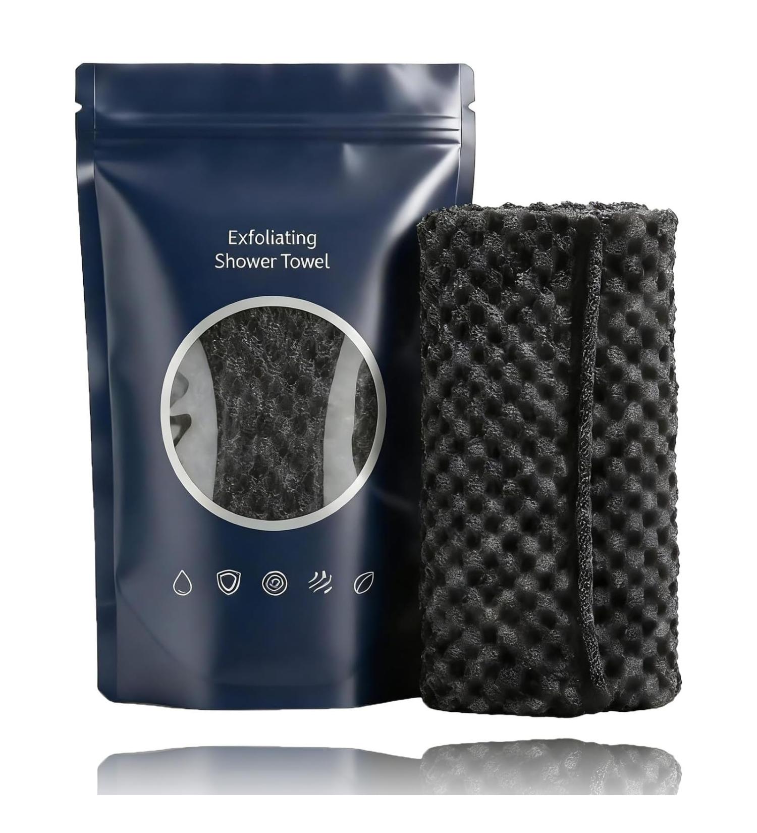 39in Hexagon Weave Towel Exfoliating Shower Skin Bath Towel Japanese Hexagon Weave Exfoliating Towels Body Scrubber with 2 Sides Deep Cleansing for All Skin Types (2pcs) - Buy Online on GoSupps.com
