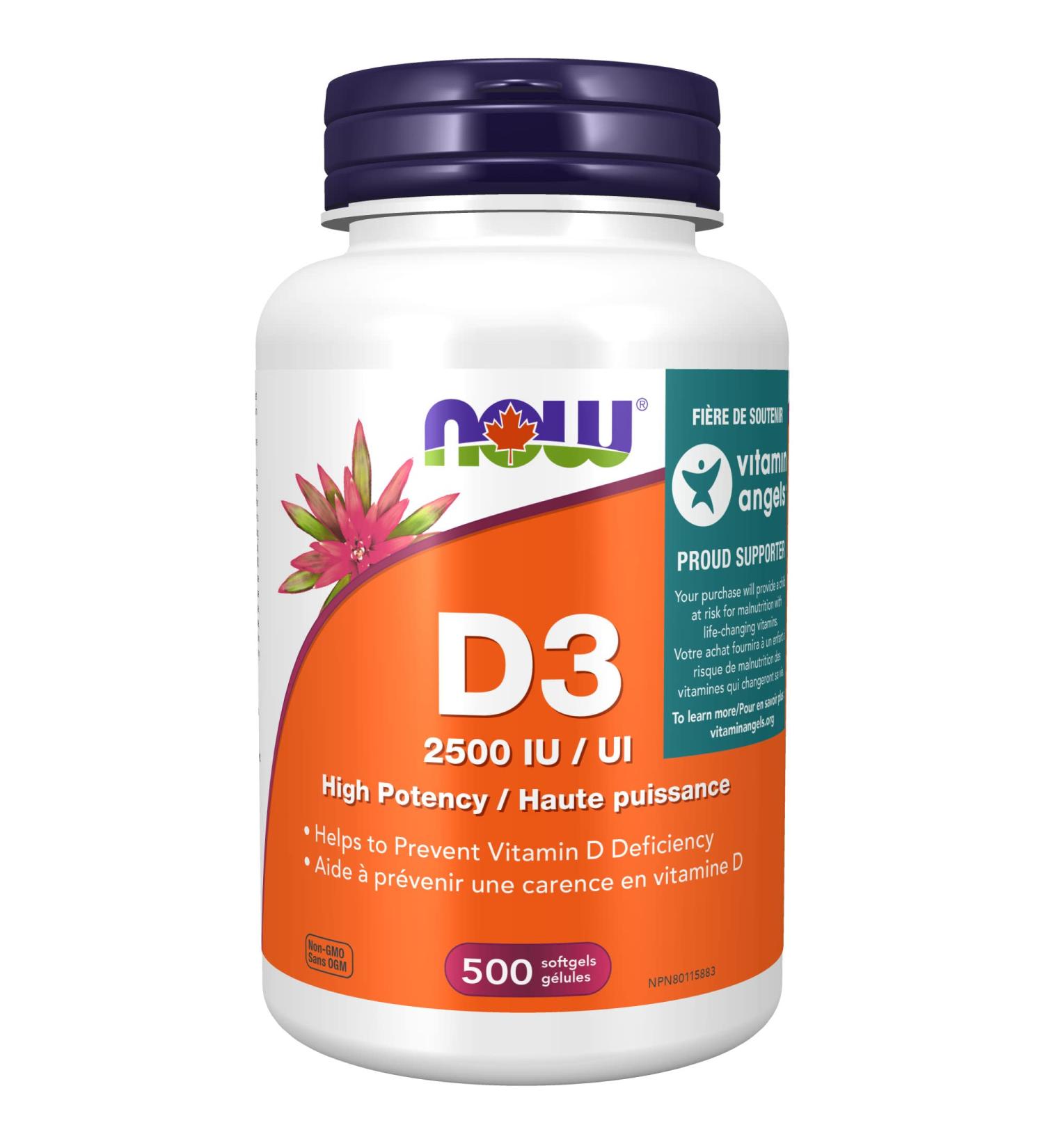NOW Supplements Vitamin D3 2500 IU Softgels 500 Count NUTRITION_BAR - Buy Online on GoSupps.com