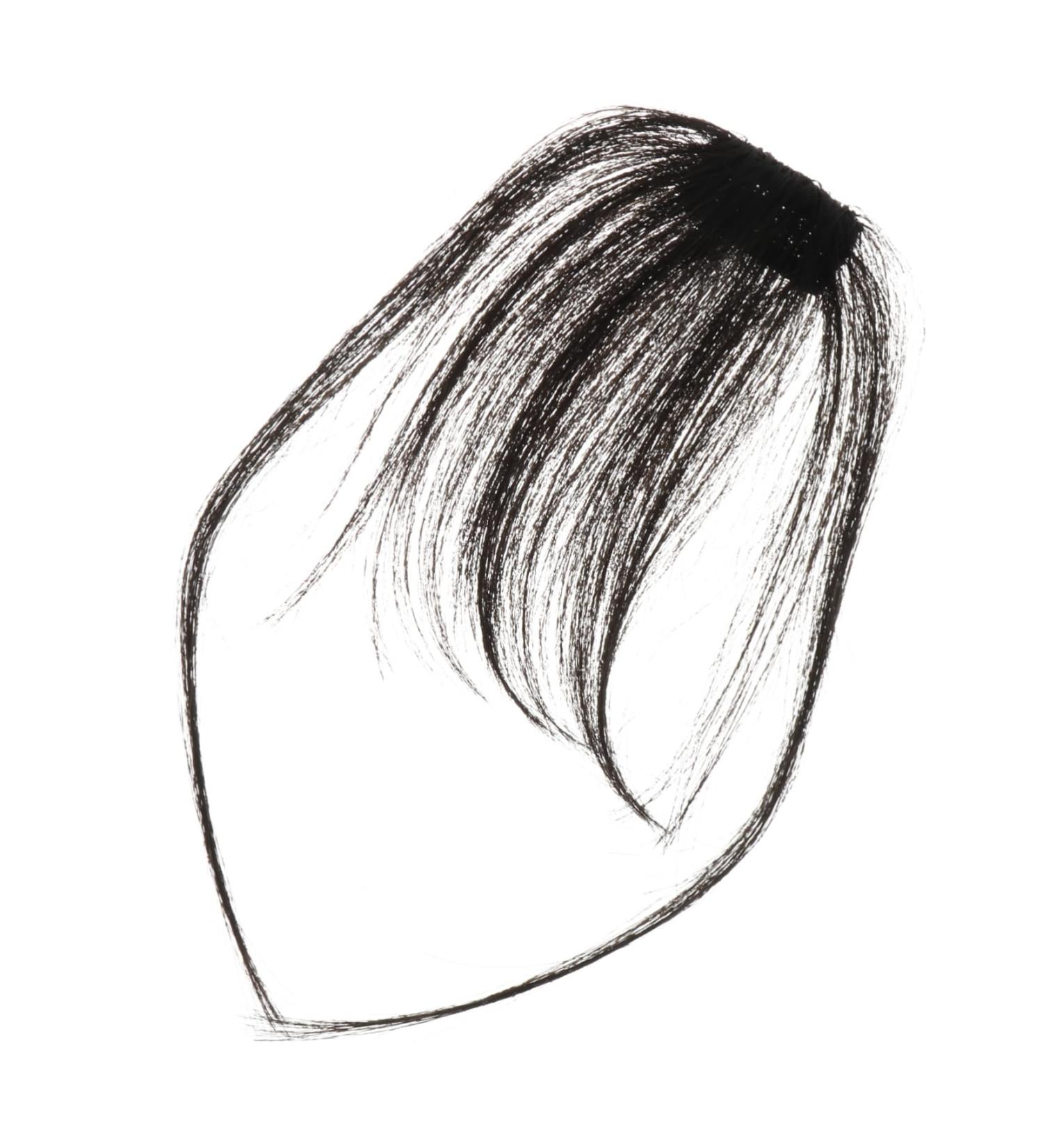 MAGICLULU Bangs Wig Piece Mini Clips for Hair Clip in Air Bangs Real Hair Wigs Fake Hair Bangs Fringe Bangs French Hair Front Hair Fringe France Hair Strands Fully Hand-woven Women's 20x7cm Black - Buy Online on GoSupps.com