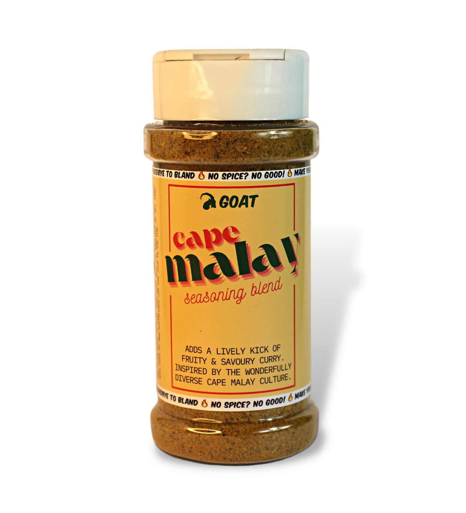Cape Malay Curry Flavoured Seasoning Blend and Rub. Ideal for meat & vegetables. 75g Shaker. An authentic taste of South African Malay Culture. - Buy Online on GoSupps.com