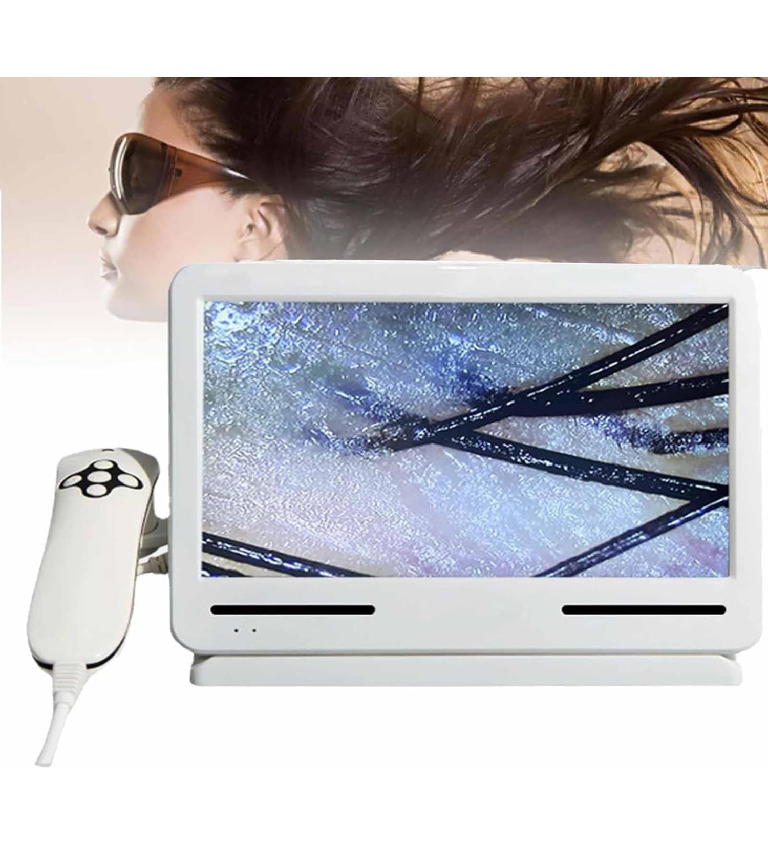 Skin Diagnosis Hair Analyzer 200X Skin Hair Scalp Detector Analyzer Take Pictures and Save Scalp Hair Follicle Oil Moisture Magnifying Detect for Home Beauty Salon Spa - Buy Online on GoSupps.com