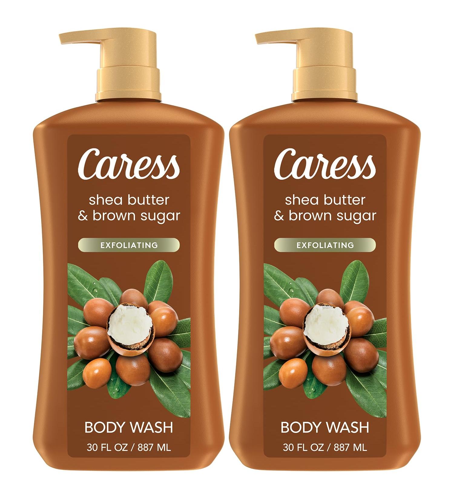 Caress Body Wash Shea Butter & Brown Sugar 2-Pack Moisturizing Body Wash for Gorgeous Radiant Skin Exfoliating Body Soap Liquid 30 Fl Oz - Buy Online on GoSupps.com