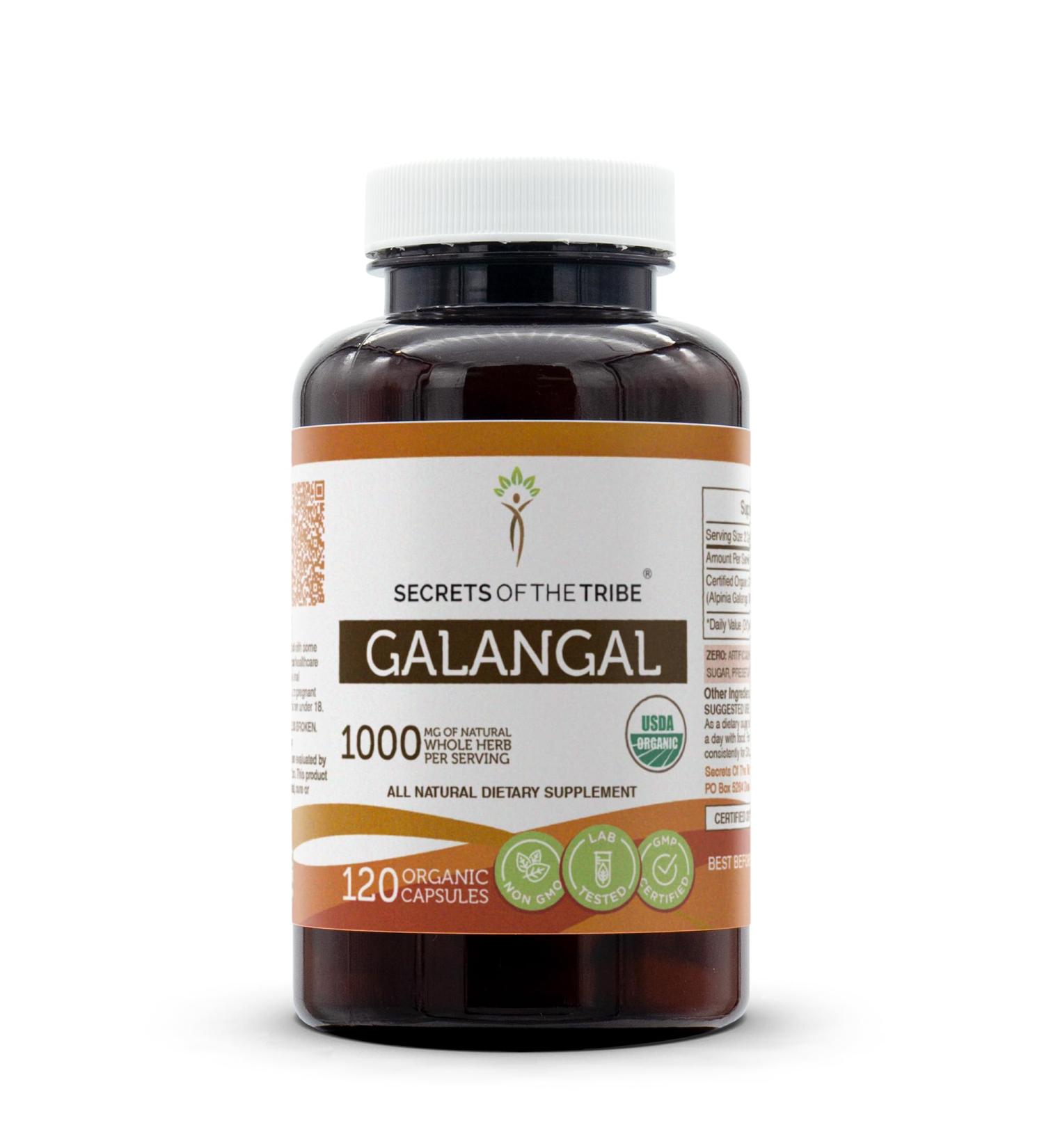 Secrets of the Tribe Galangal 120 Capsules 1000 mg USDA Organic Galangal (Alpinia Galangal) Dried Root (120 Capsules) 120 Count (Pack of 1) - Buy Online on GoSupps.com