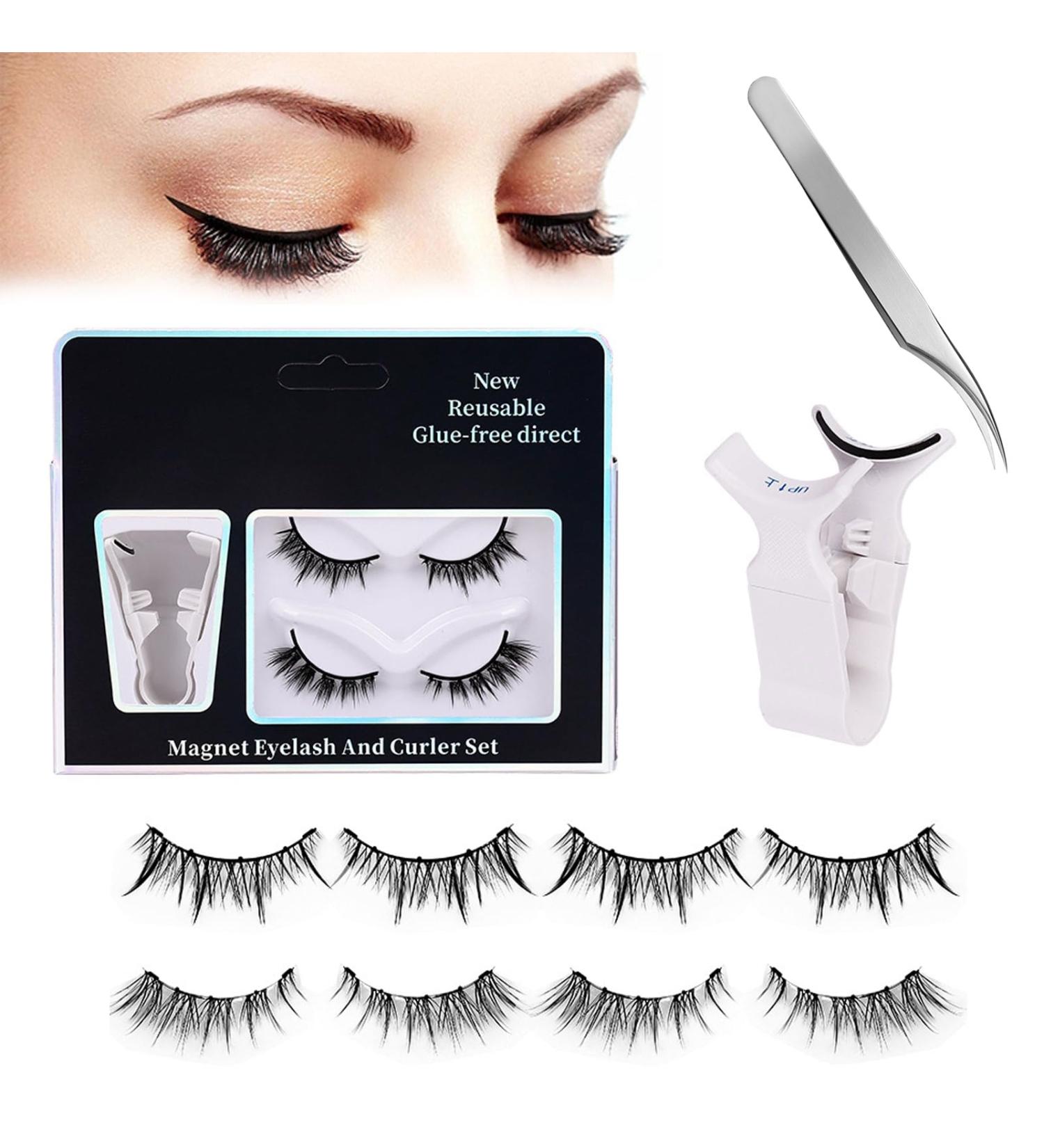 Magnetic Eyelashes Magnetic Eyelashes With Applicator Magnetic Eyelashes Natural Look Reusable Magnetic Lashes No Glue Or Eyeliner (MIX-3) - Buy Online on GoSupps.com