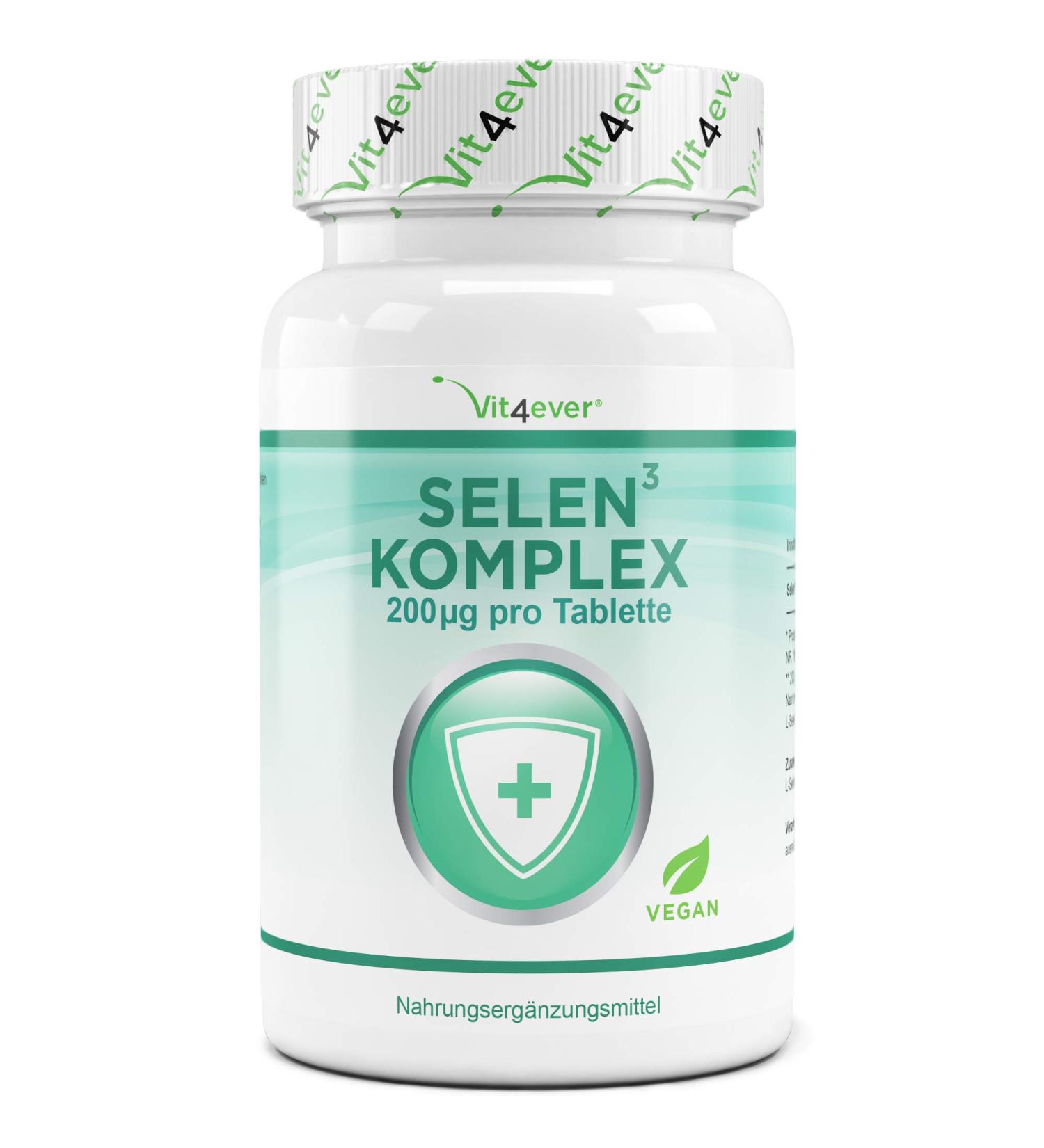 Buy Selen Triple Complex 365 Tablets - 200 g - Vegan High-Dose Sodium Selenite & Selenium Yeast - Premium Quality - Laboratory Tested - International Shipping - Buy Online on GoSupps.com
