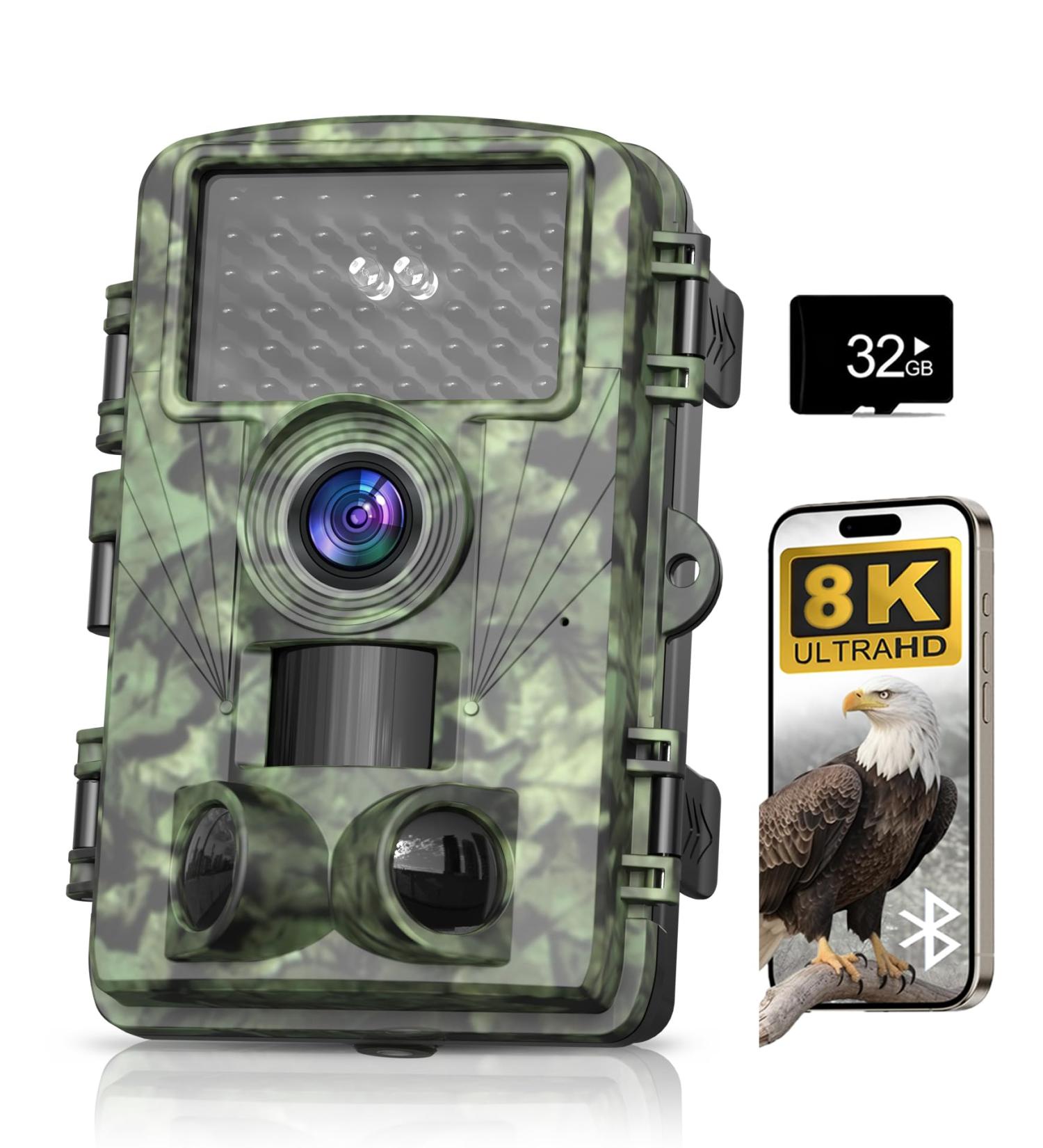 8K 60MP Trail Camera - Advanced Night Vision Fast 0.05s Trigger Speed IP66 Waterproof - Perfect for Wildlife & Deer Detection - Buy Online on GoSupps.com