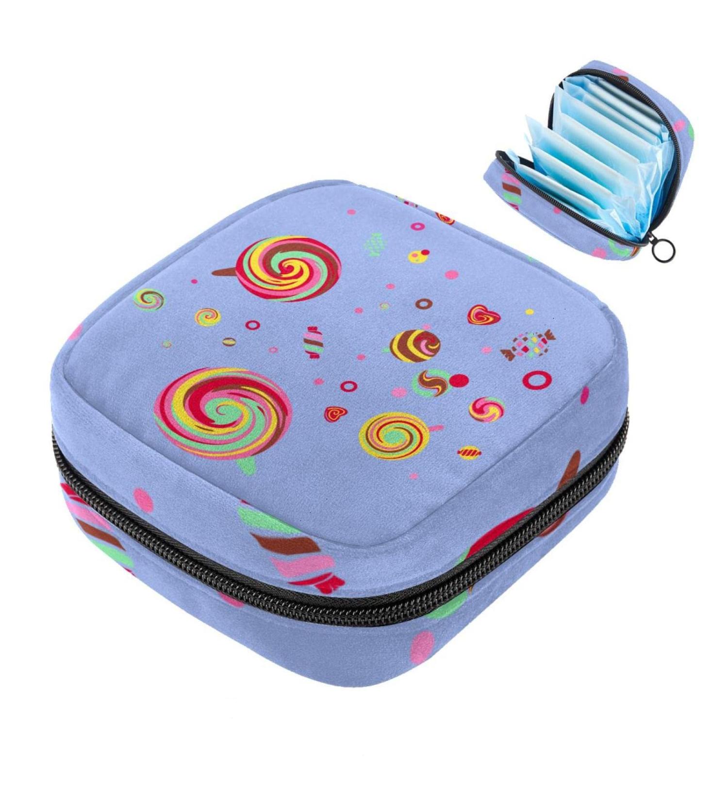Sweet Lollipop Candy Storage Pocket for Women & Teens | Portable Menstrual Cup Holder & Document Organizer - Buy Online on GoSupps.com