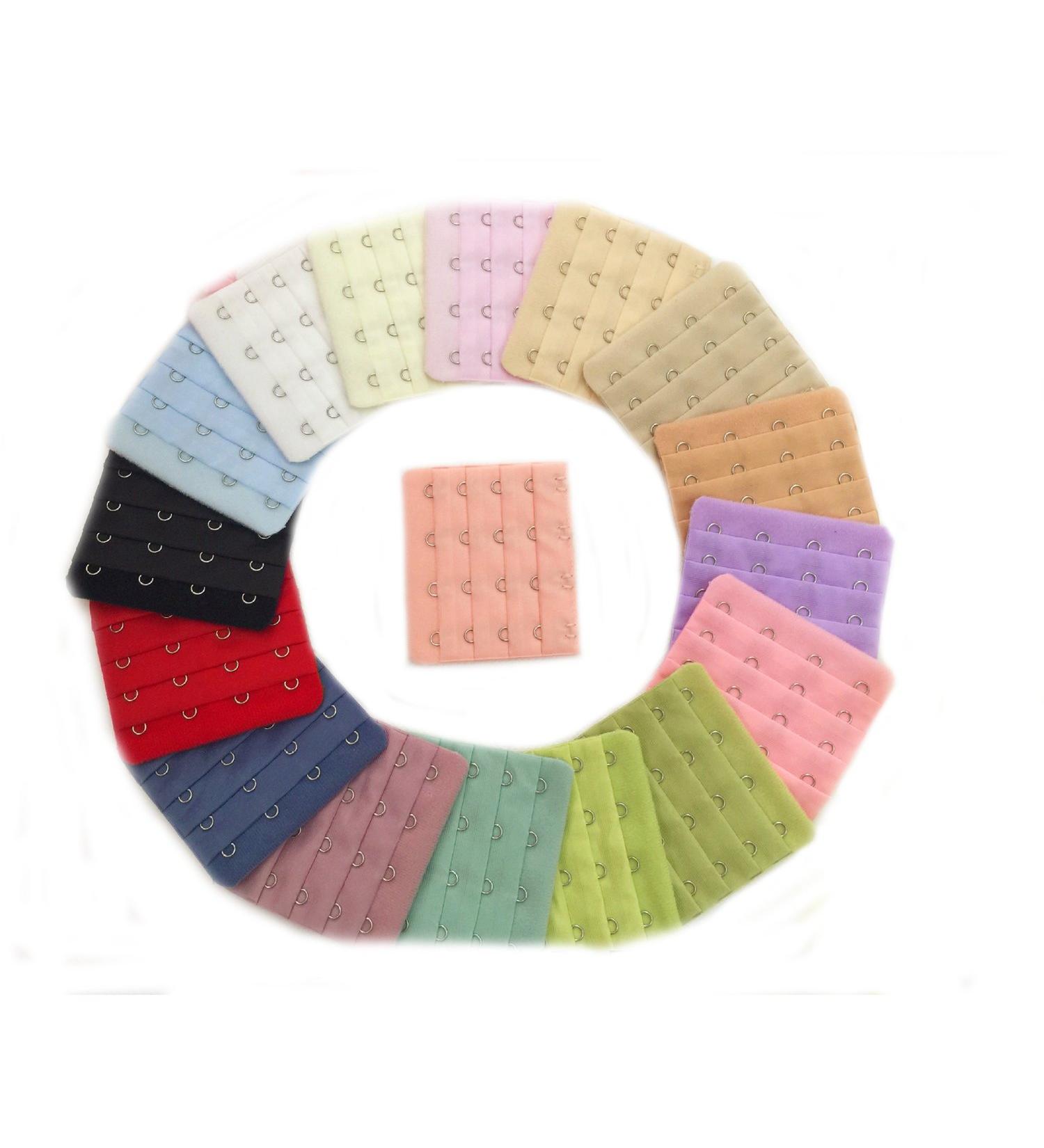 Ewanda store 22 Pcs Assorted Colors 4 Hook 4 Rows Spacing Bra Extender Strap Bra Extensions for Women Color in Random - Buy Online on GoSupps.com