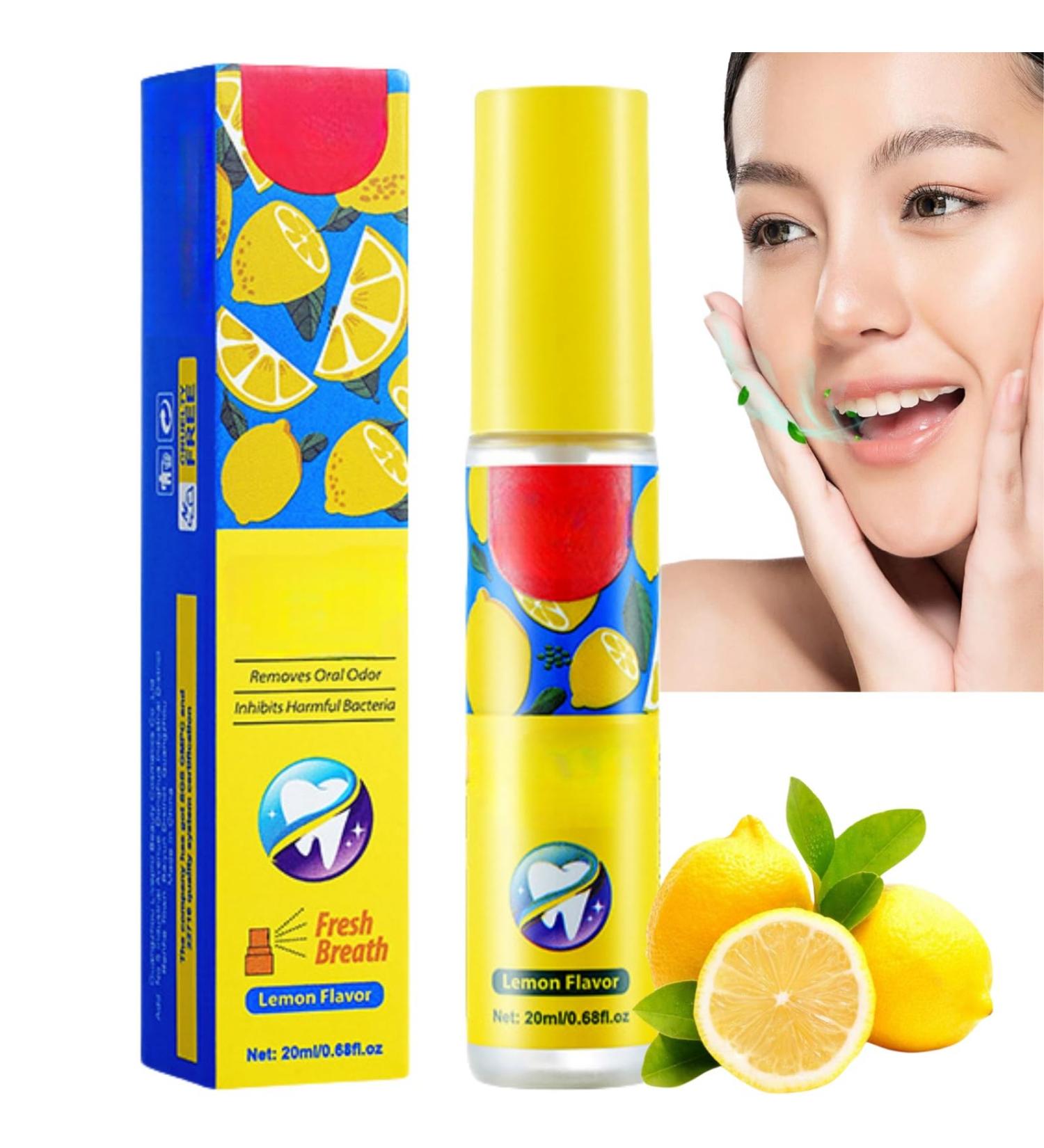 Mouth Spray Mouth Freshener Refreshing and Moisturizing Breath Freshener Bad Breath Treatment for Adults Oral Care Spray for Mouth Prevents Dry Mouth and Bad Breath Fresh Drops(20ml Lemon Flavor) - Buy Online on GoSupps.com