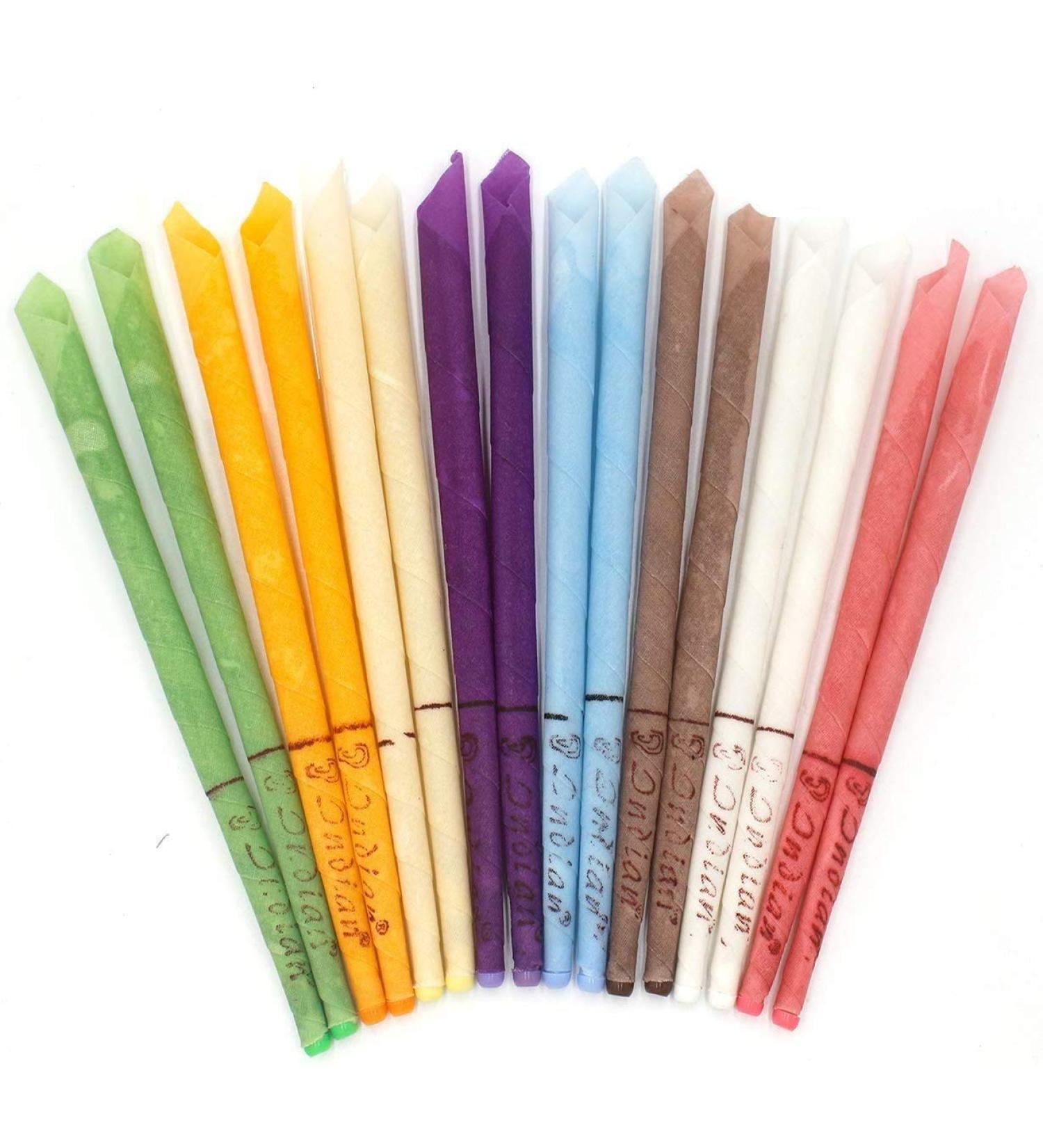 Ear Candles 24 Pcs(8 Colours) Ear Wax Remover Candles Kit with Natural 100% Organic Beeswax Earwax Candles Removal Kit Ideal for Blocked Ears Health Care - Buy Online on GoSupps.com