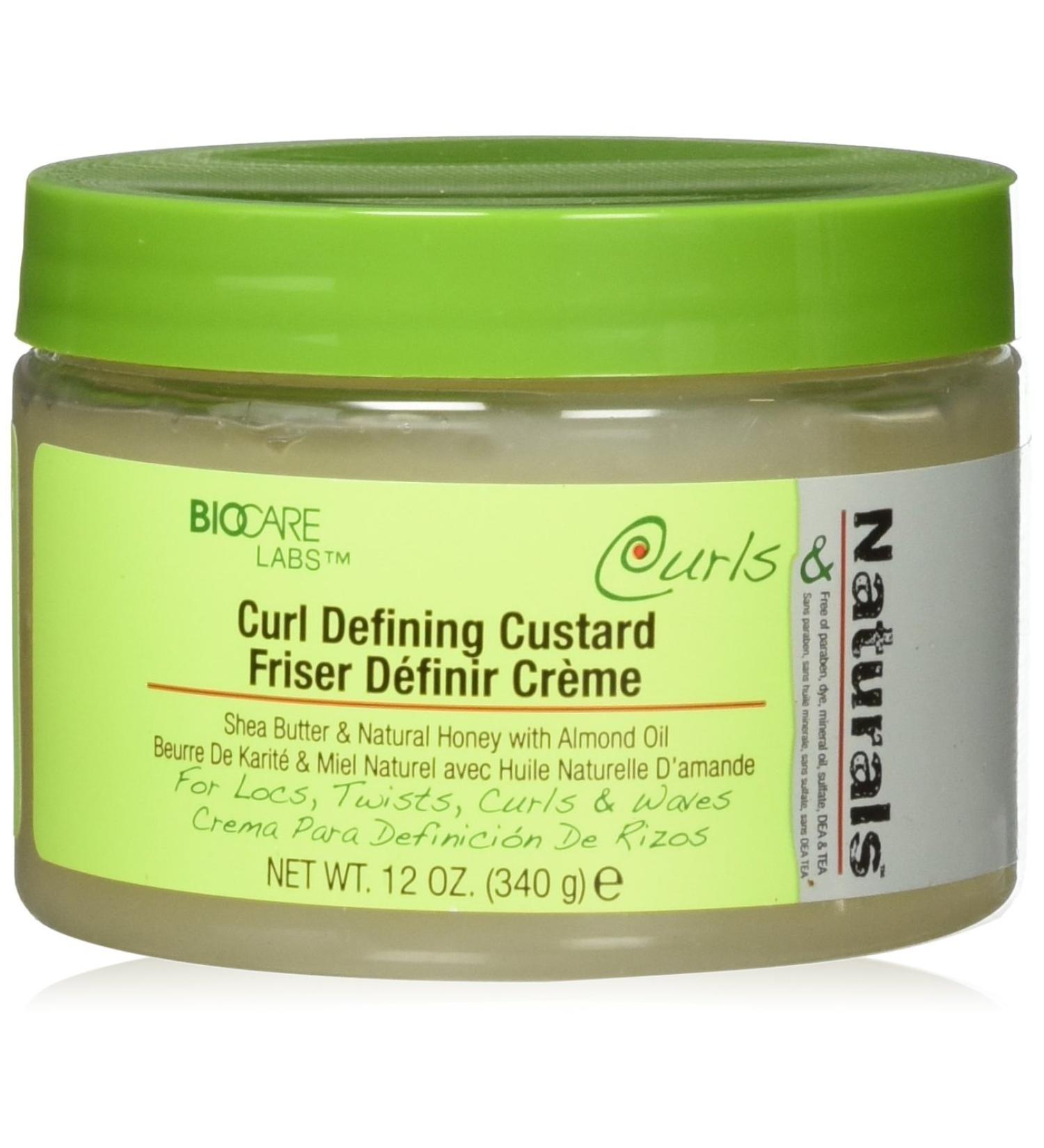 Curls & Naturals Curl Defining Custard- Styling Gel W/Shea Butter  Natural Honey  and Almond Oil - Smooths and Moisturizes Hair - Curl Enhancer For Defined Styles - Hair Styling Cream