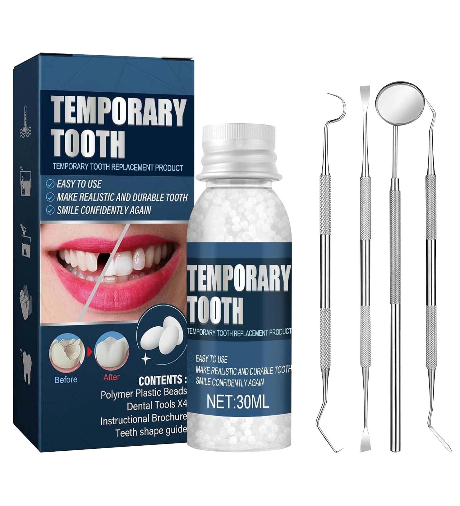 DMNQ Temporary Tooth Repair Kit | Artificial Teeth & Dental Care Set for Missing & Broken Teeth | Complete Oral Tools Included - Buy Online on GoSupps.com