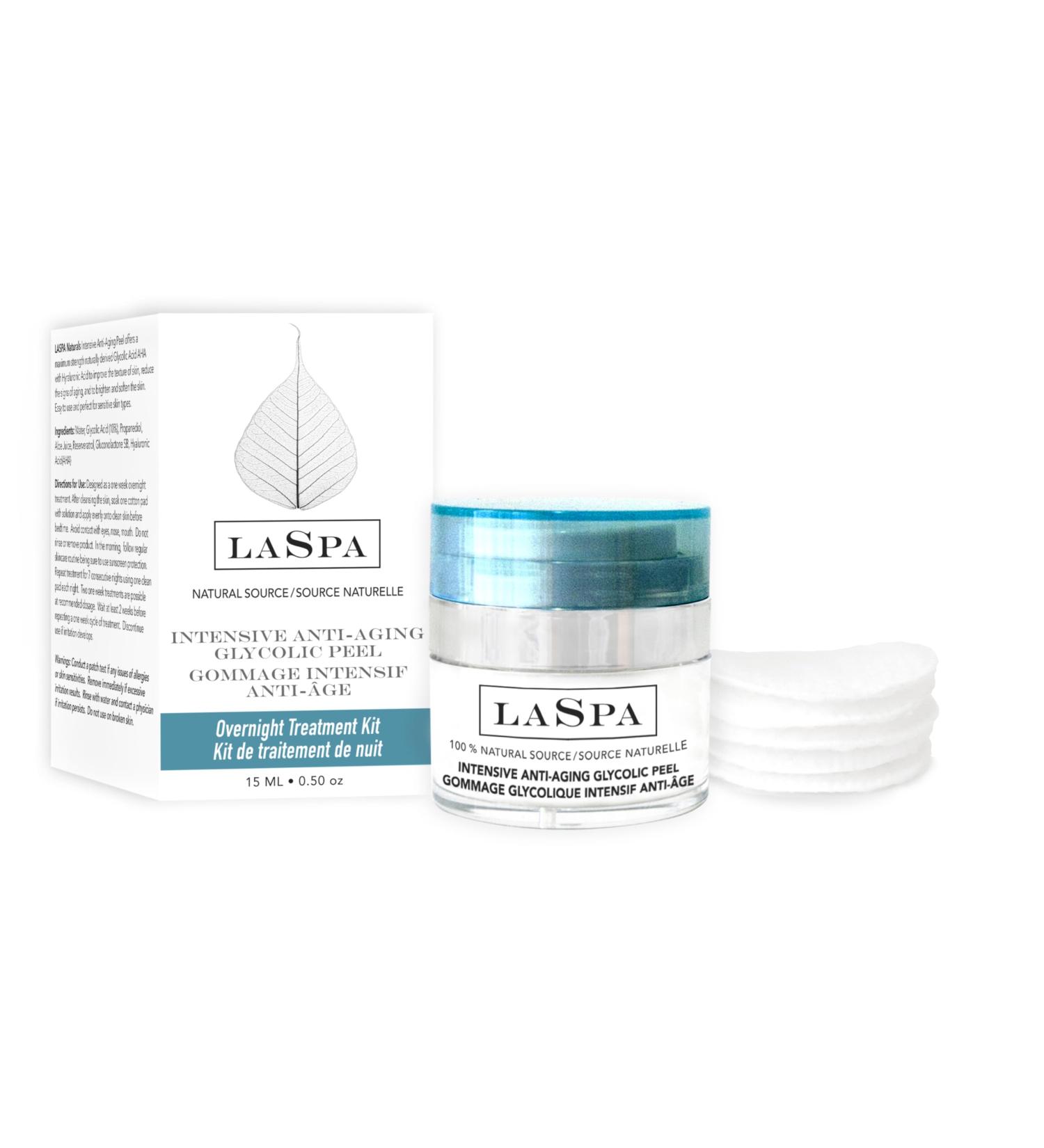 Glycolic Acid Peel (10%) Treatment Kit by LASPA | Exfoliating Face Peel for Anti-Aging & Skin Texture | Hydrating Hyaluronic Acid - 0.50 oz - Buy Online on GoSupps.com