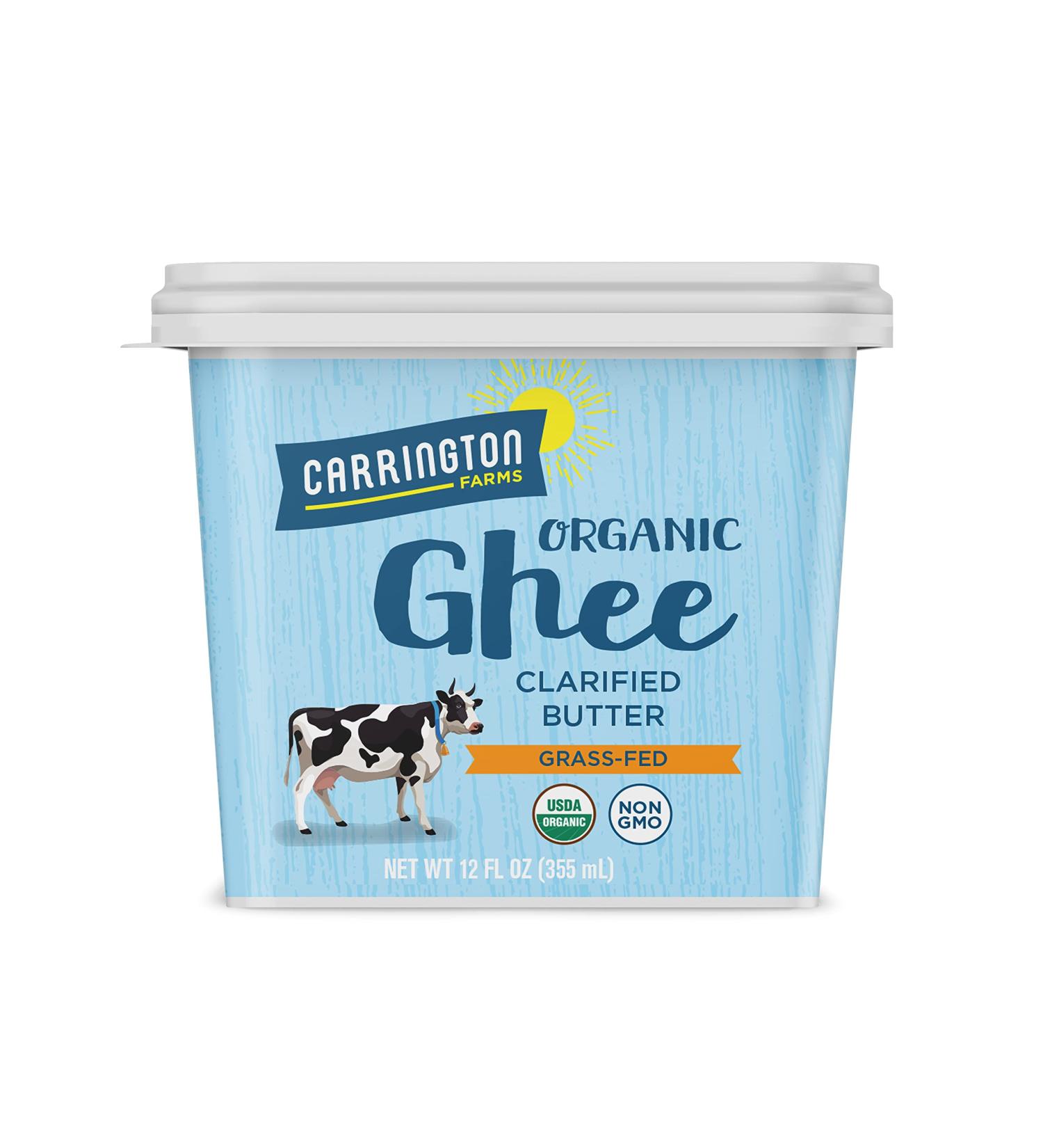 Carrington Farms Organic Grass Fed Ghee 12oz - Affordable Price per Ounce - Buy Online on GoSupps.com