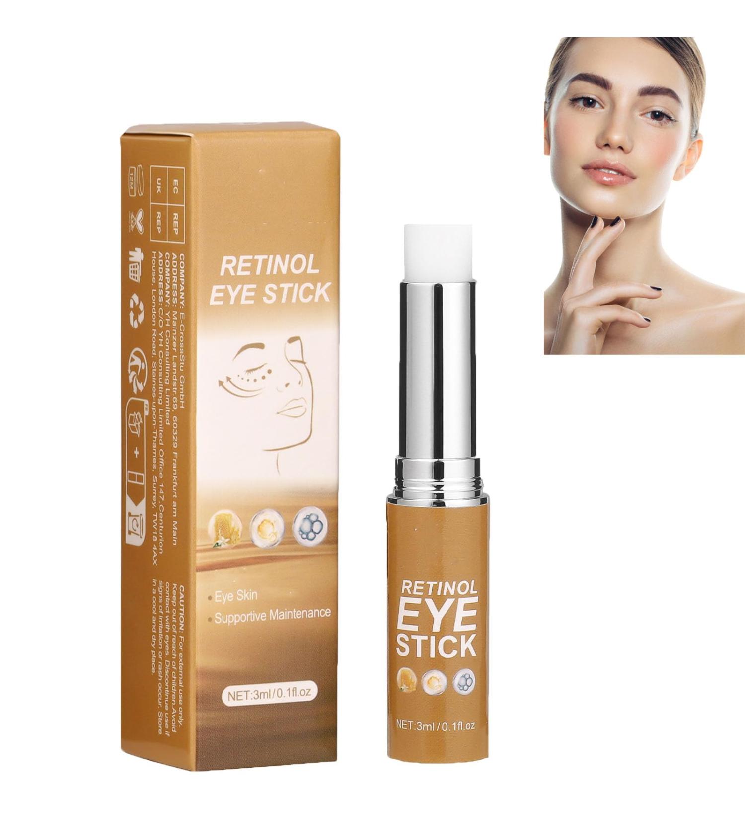 Retinol Eye Stick for Dark Circles Anti Aging Eye Cream Repairing Cream Anti Aging Eye Cream Moisturizing Firming and Lifting for Eye Skin (1pcs) - Buy Online on GoSupps.com