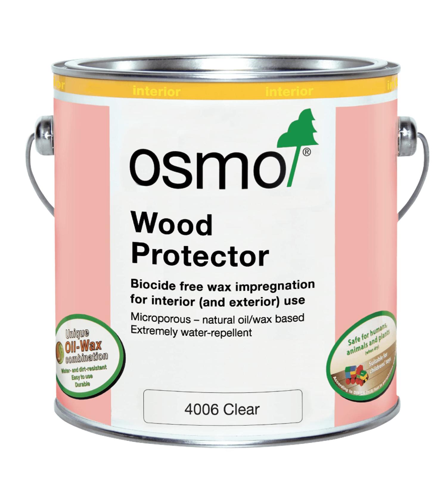 Osmo - Wood Protector - Hard Wax Oil - 4006 Clear - Water Repellent - 0.75 Liter