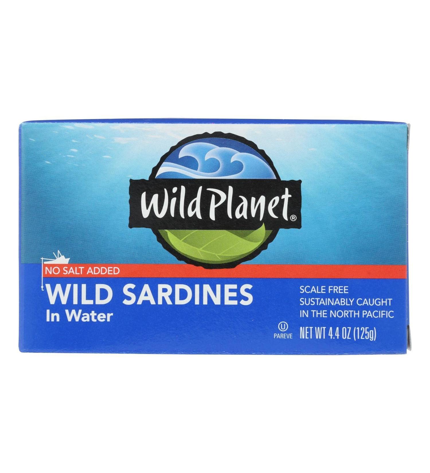 Wild Planet Wild Sardines in Water - 4.375 oz (12 Pack) | High-Quality Canned Fish - Buy Online on GoSupps.com