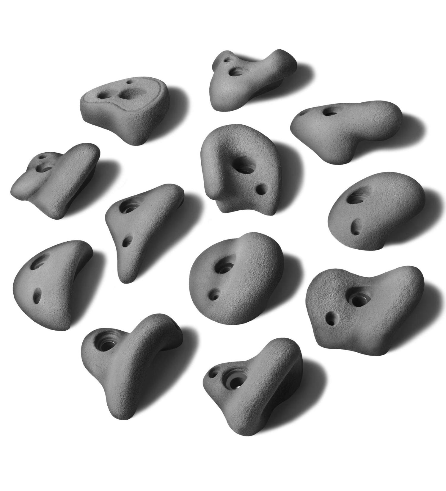ALPIDEX 12L Grey Stone Climbing Holds - Durable Climbing Stones for Indoor & Outdoor Use | International Shipping Available - Buy Online on GoSupps.com