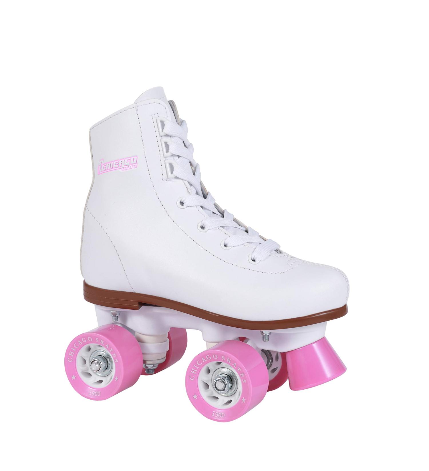Chicago Skates Girls Rink Roller Skate - White Quad Skates J13 | Youth Size | Perfect for Rink Skating - Buy Online on GoSupps.com