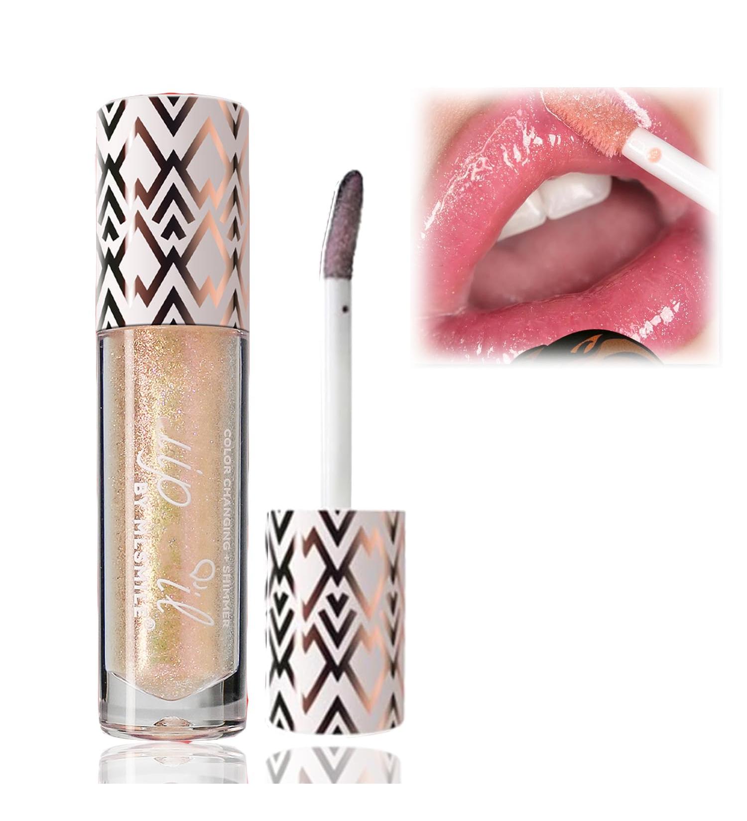 NOZEM Glitter Liquid Color Changing Lipsticks - Long Lasting Moisturizing Non-Sticky Lip Oil - Diamond Black Sparkling Gloss for Women (01) - International Shipping Available - Buy Online on GoSupps.com