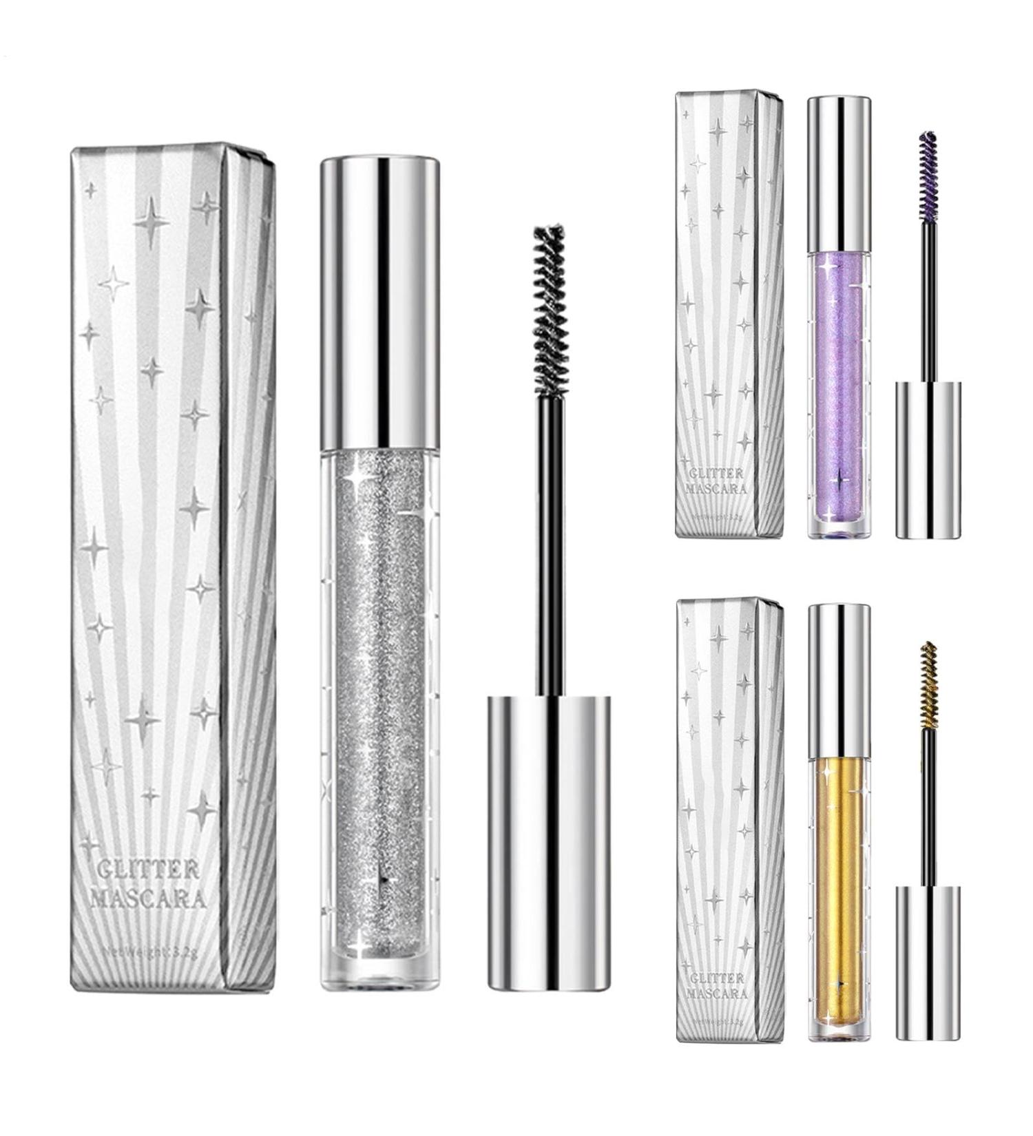Eyelash Enhancer Women Long Lash Mascara Curling Glittery Waterproof Mascara Eyelash Lengthening and Volumizing with Glitter Effect 3.2gx27.5g Multicolore - Buy Online on GoSupps.com