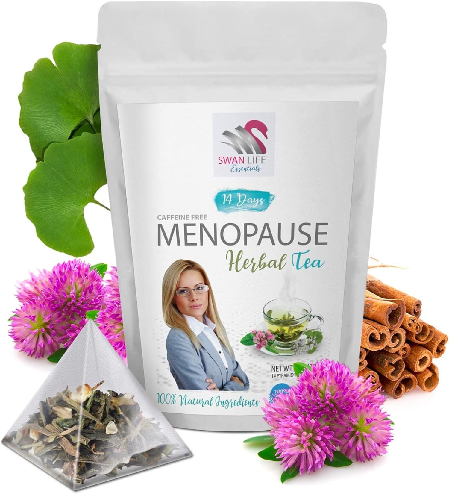 Menopause Support Tea - Menopause Relief - Gentle Herbs - Night Sweats Relief - Hot Flashes Relief - Licorice Root -Black Cohosh Tea - Reduce symptoms of menopause - 1 Pack 14 Bags - Buy Online on GoSupps.com