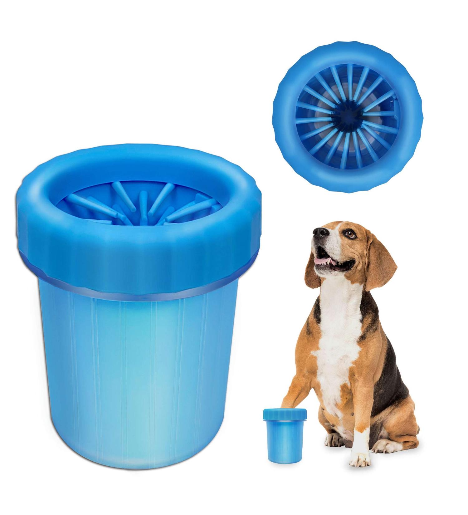 Portable Dog Paw Cleaner - 360 Silicone Washer Cup for Small & Medium Pets (Blue) - Buy Online on GoSupps.com