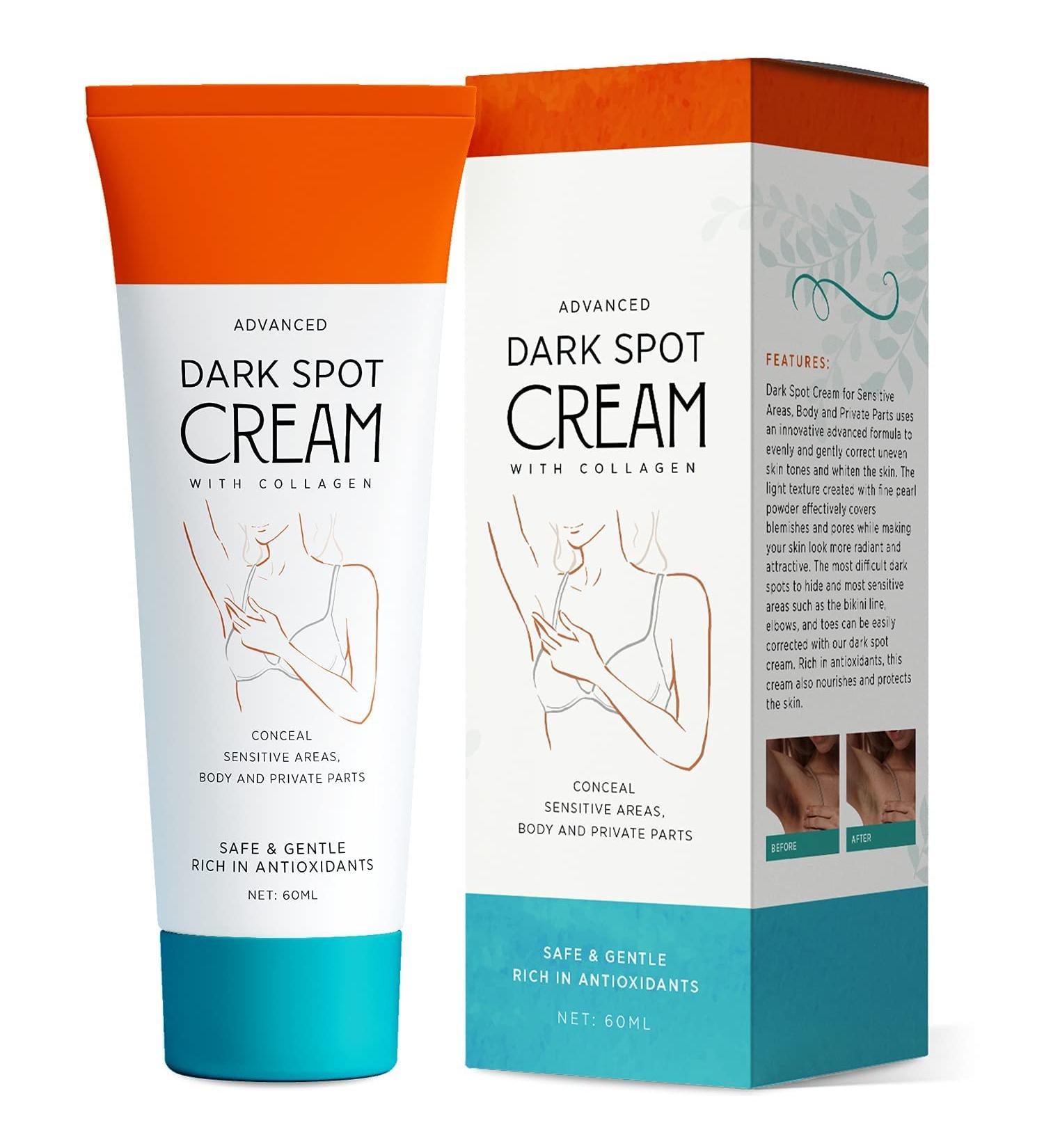 Natural Vine Dark Spot Cream - Instant Results, 60ML - Moisturizes Armpit, Neck, Knees, Private Parts - Orange - Buy Online on GoSupps.com