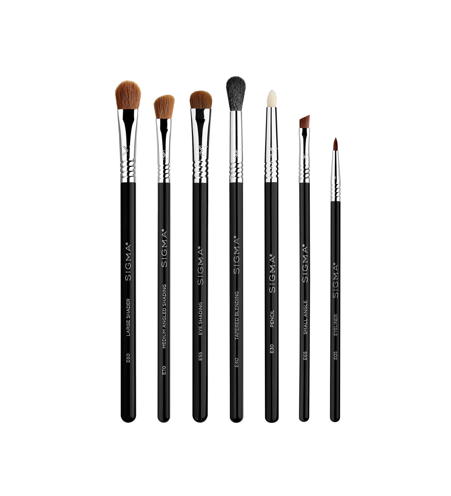 Sigma Beauty Basic Eye Makeup Brush Set | 7 Premium Brushes for Eyeliner Eyeshadow & Eyebrows - Worldwide Shipping - Buy Online on GoSupps.com