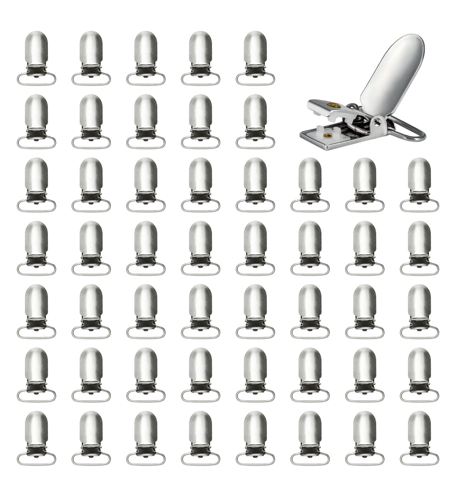 Buy Metal Pacifier Clips for Babies - 25mm Pacifier Chains 50 Pack Nuckel Clips & Toy Holders | International Shipping - Buy Online on GoSupps.com