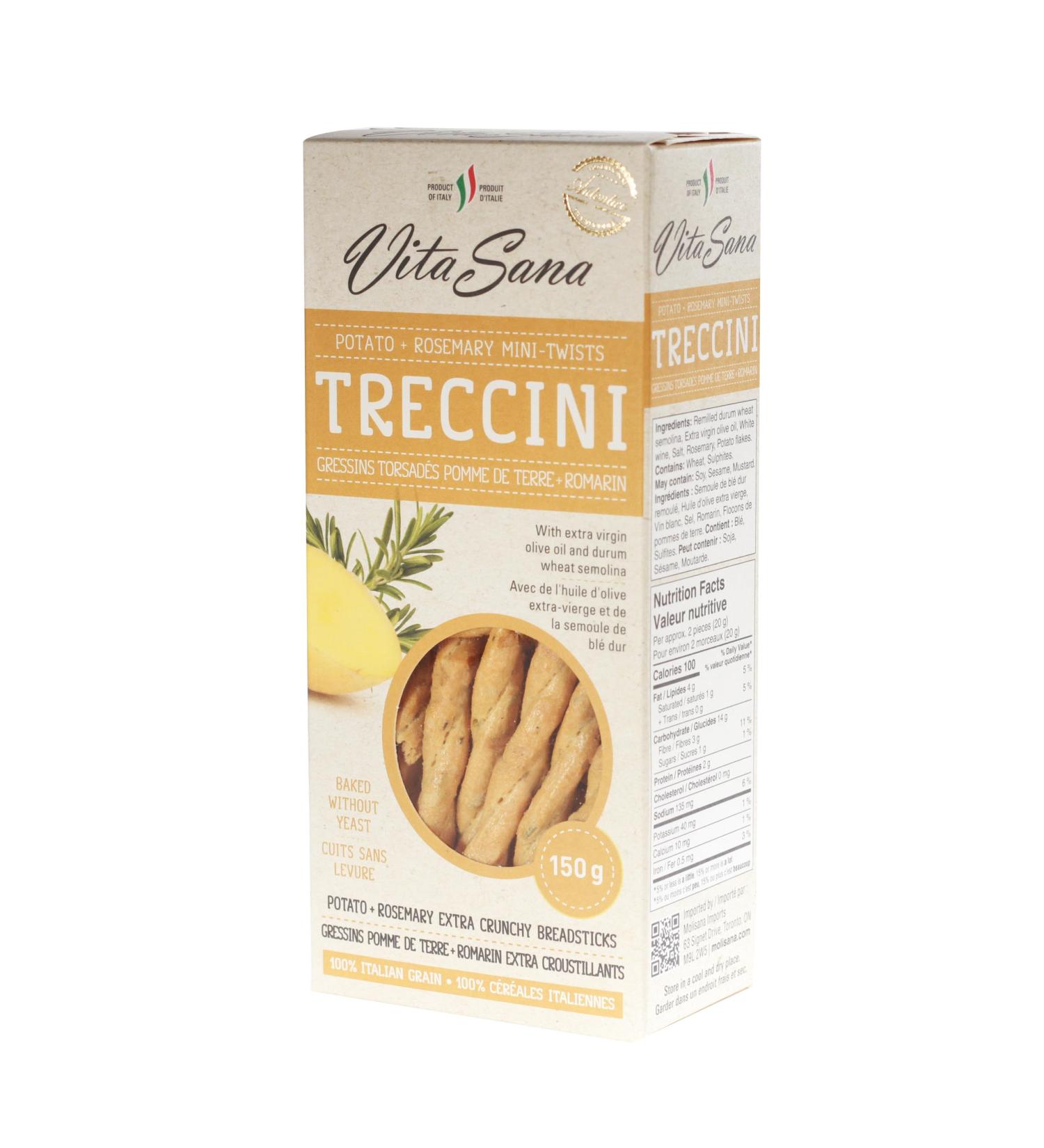 Vita Sana Mini Treccini Bread Twists Potato & Rosemary 150 g - Buy Online on GoSupps.com
