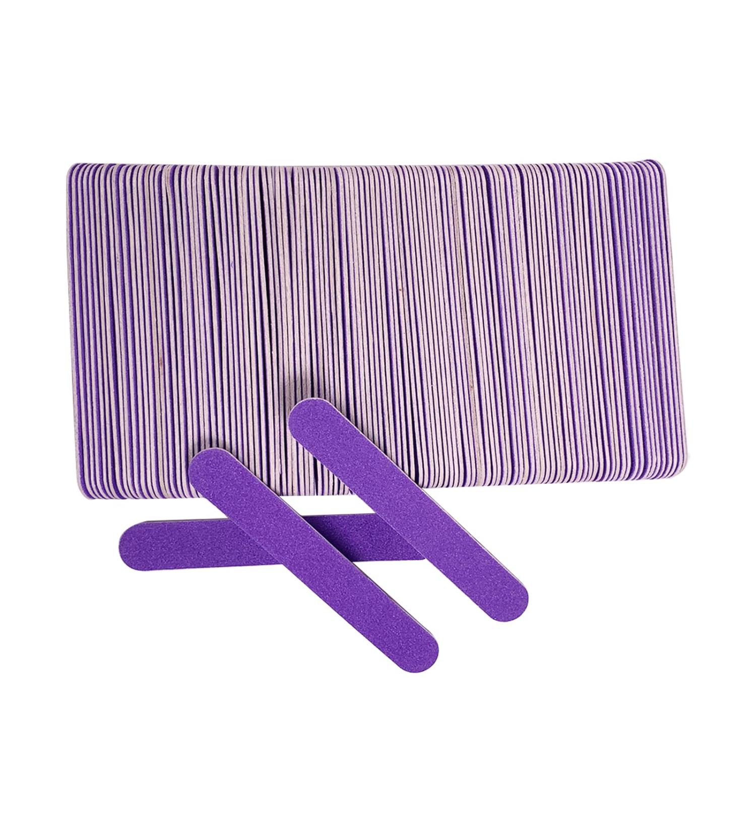 100 Pcs Mini Nail Files - Double Sided Emery Board for Natural Nails - Disposable Colorful Manicure Tool Set for Home & Salon Use - Travel Size, Purple - Buy Online on GoSupps.com