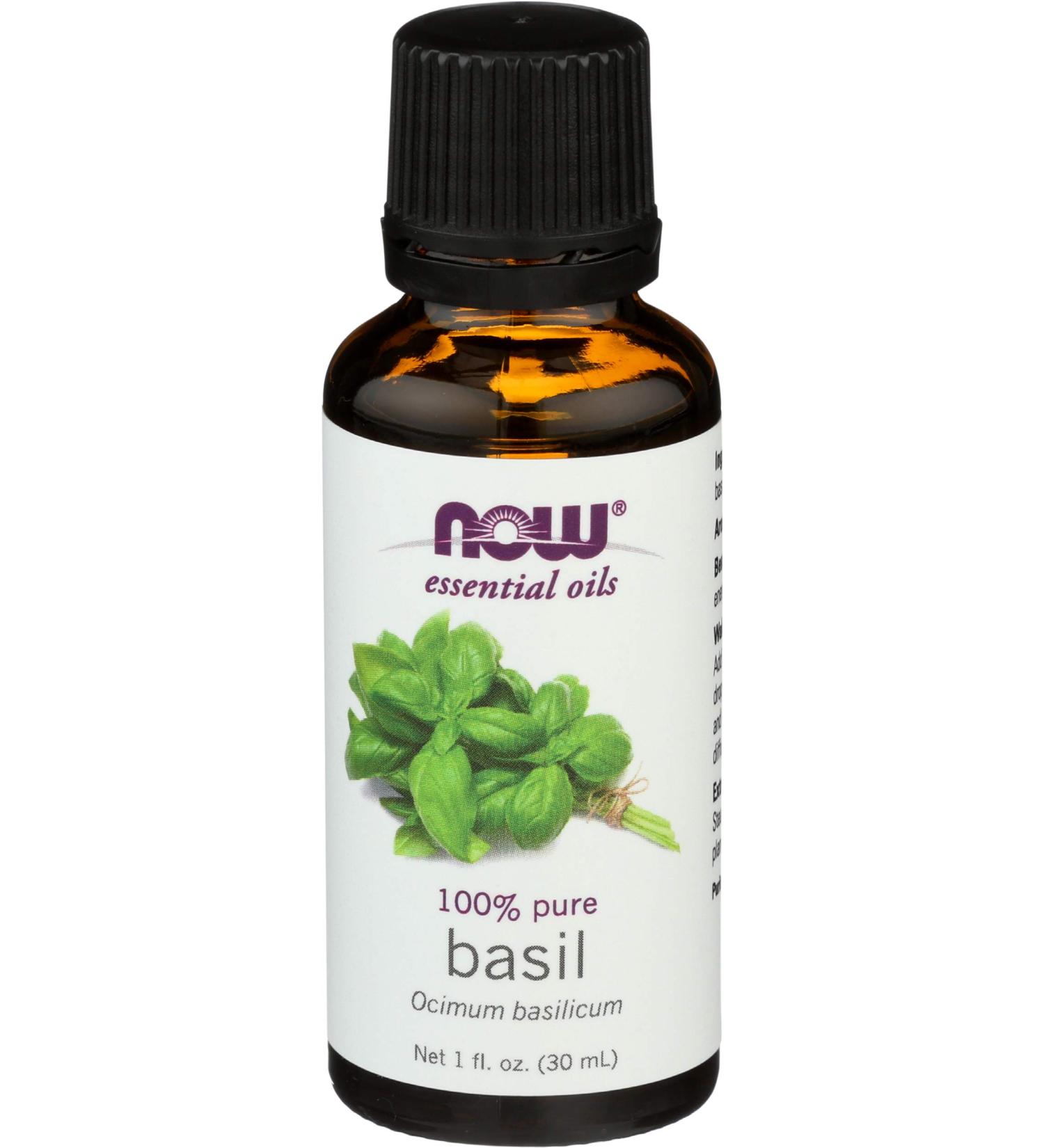 Now Basil Oil 100% Pure - 1 fl oz (Pack of 2) - Buy Online on GoSupps.com