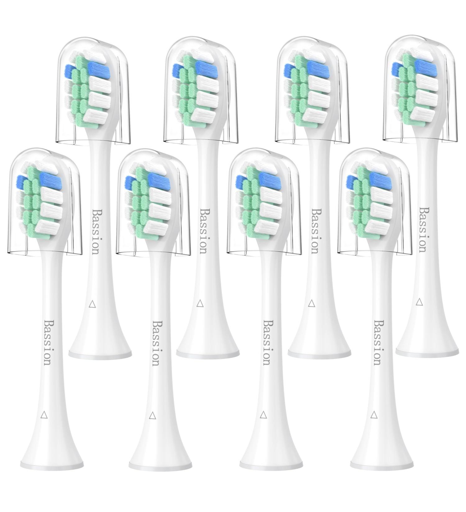 Replacement Toothbrush Heads for Philips Sonicare - Compatible Snap-on Electric Toothbrush Heads (Pack of 8) - Blue - Buy Online on GoSupps.com
