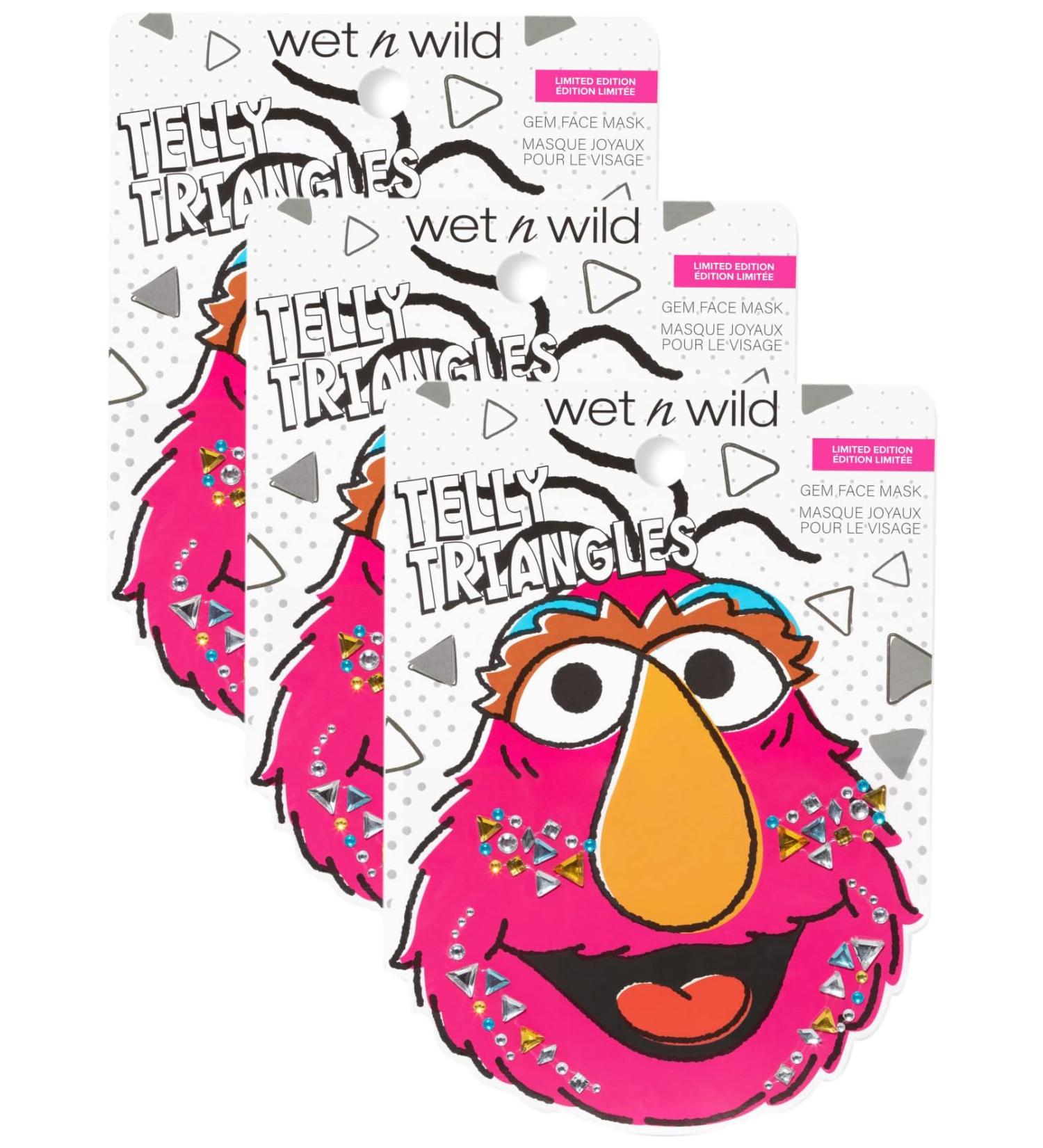 Buy Wet n Wild x Sesame Street Telly Triangles Gem Face Masks (3 Pack) - International Shipping Available - Buy Online on GoSupps.com