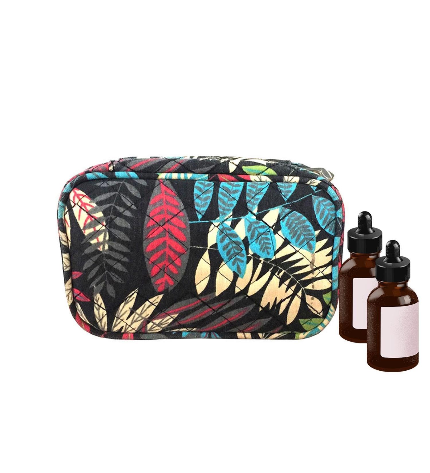Premium Wiring Bag for Essential Oils - Robust Shell Organizer for 10 Bottles Double Zipper Perfect for Outdoor Use - Buy Online on GoSupps.com