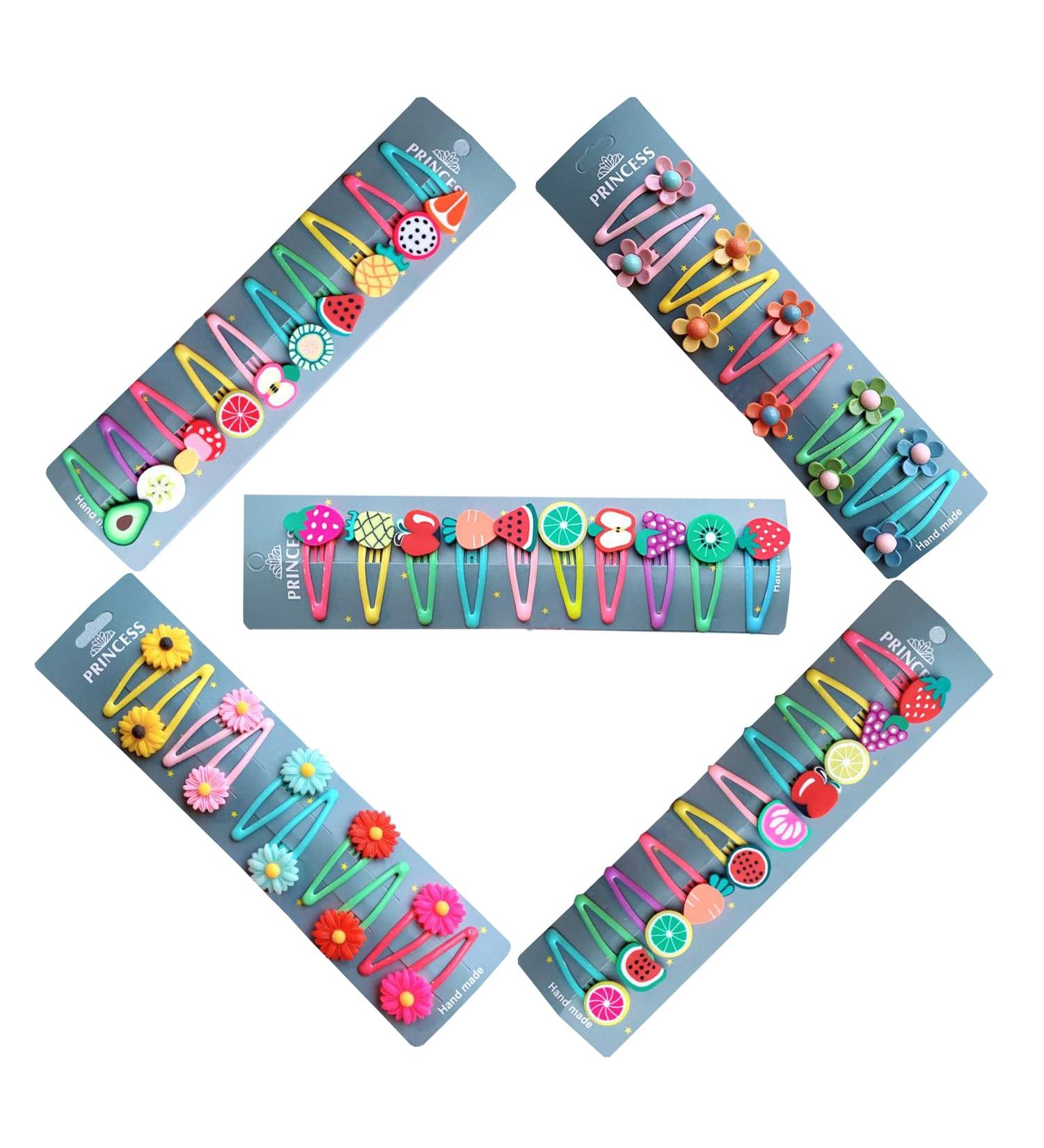 50 Pack Baby Hair Clips - Cute Cartoon Snap Clips for Girls | Sonwaha Mini Hair Accessories - Buy Online on GoSupps.com