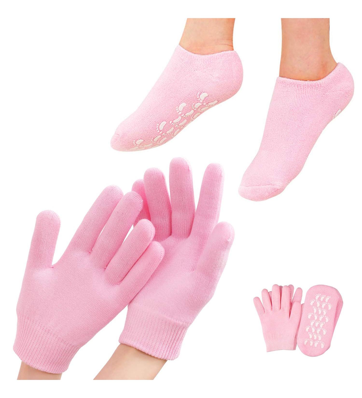 Moisturizing Gel Spa Therapy Glove and Sock Set for Repairing Dry Hands and Feet - Pink - Buy Online on GoSupps.com