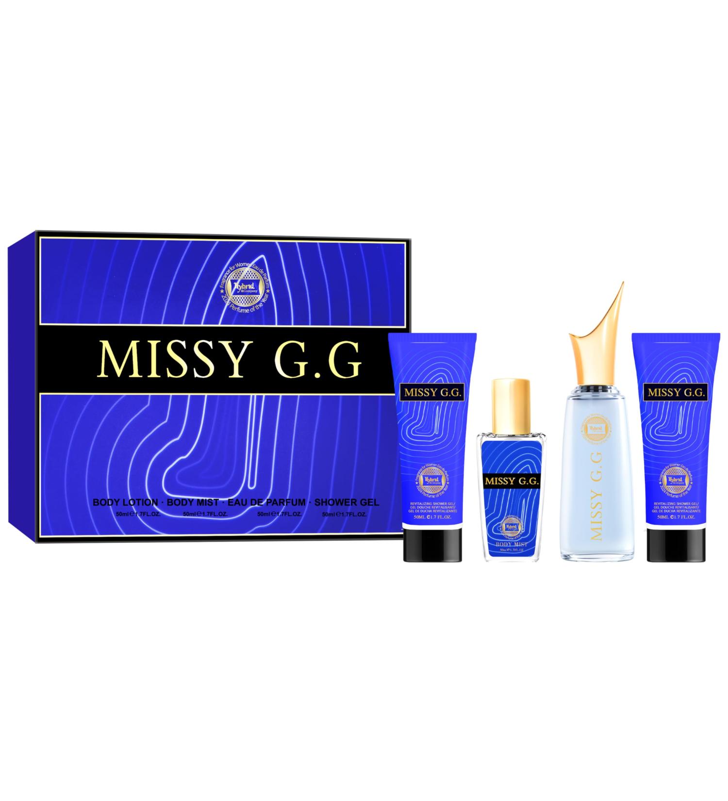 HyBrid & Company Missy G.G 4Pcs Gift Set For Women 50ml-Perfume&50ml-Mist&50ml-Bodylotion&50ml-Shower Gel - Buy Online on GoSupps.com