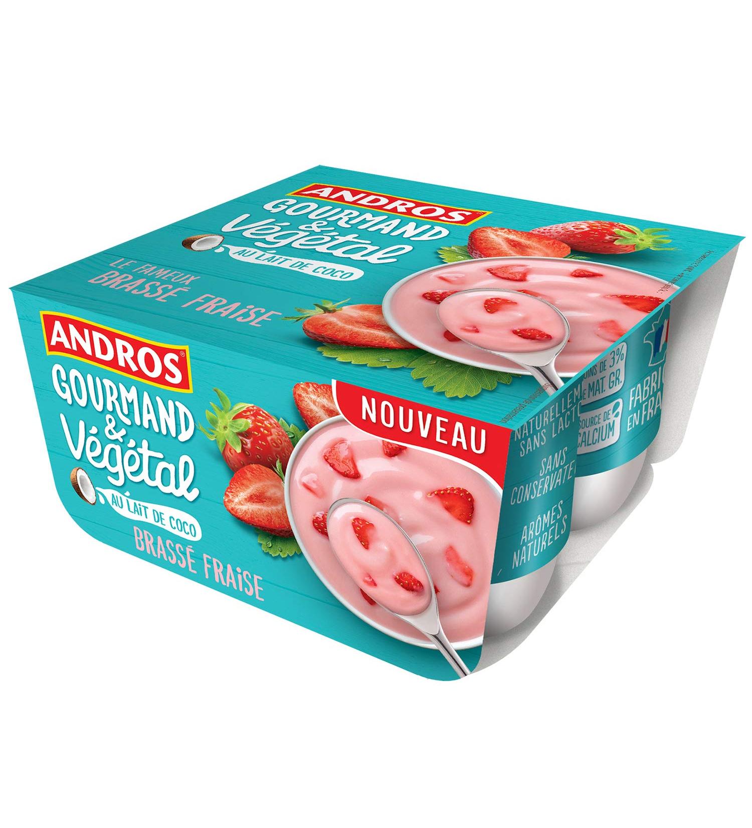Andros Vegetable Strawberry, 4 x 100 g